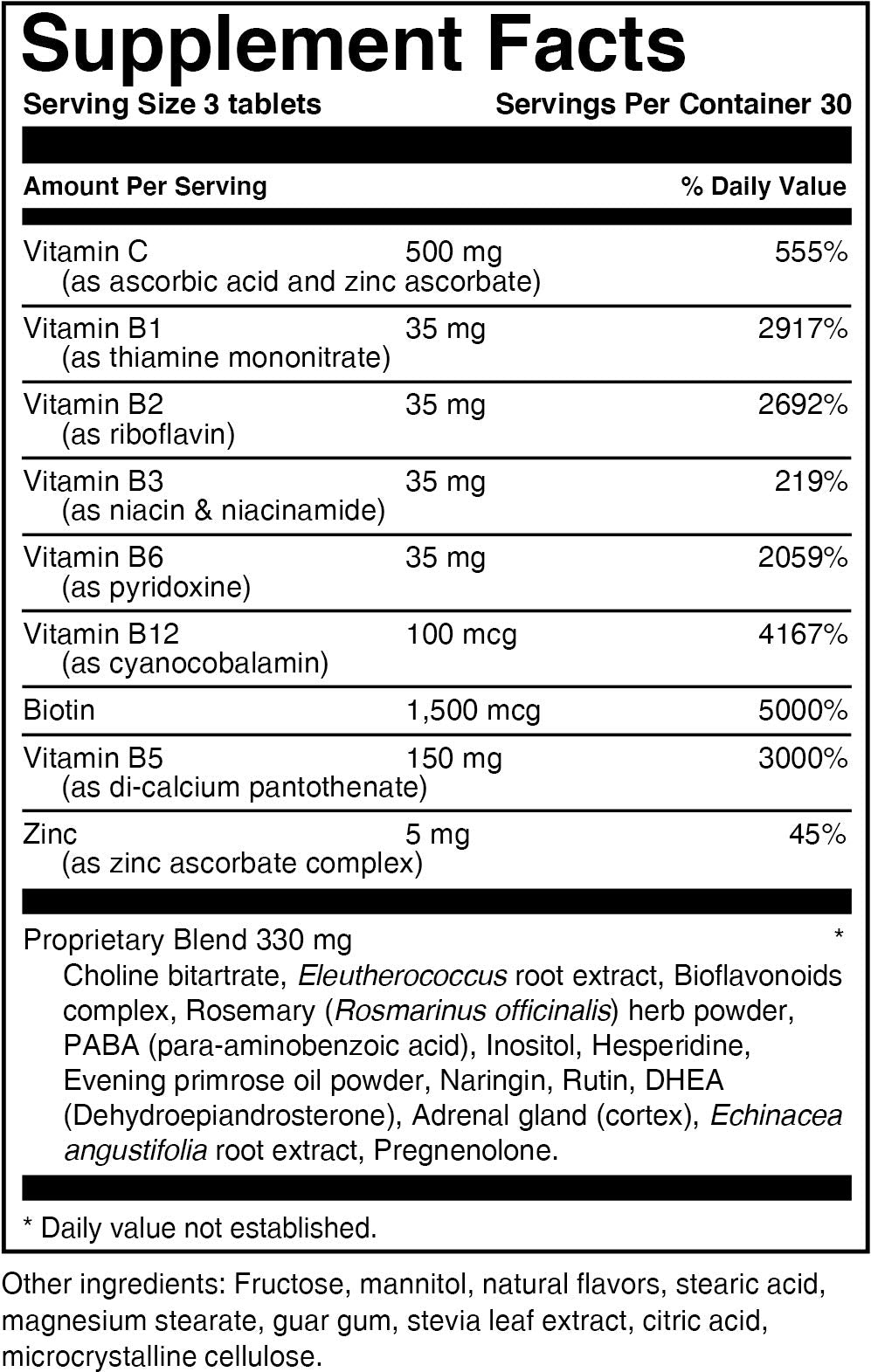 VitaminMed Stress and Adrenal Support Chewable Tablets, 90 Count