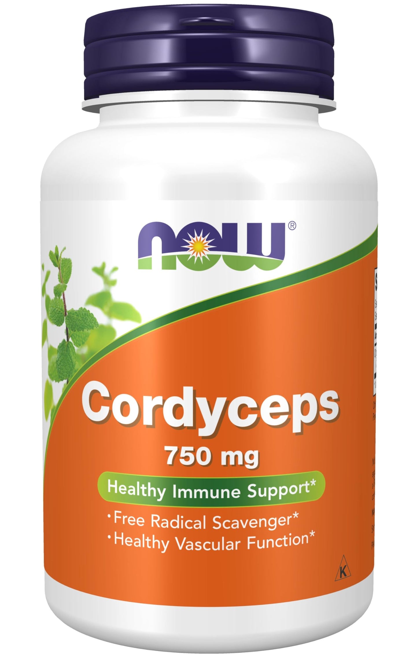 NOW Foods Cordyceps 750 mg Capsules, 90 Count