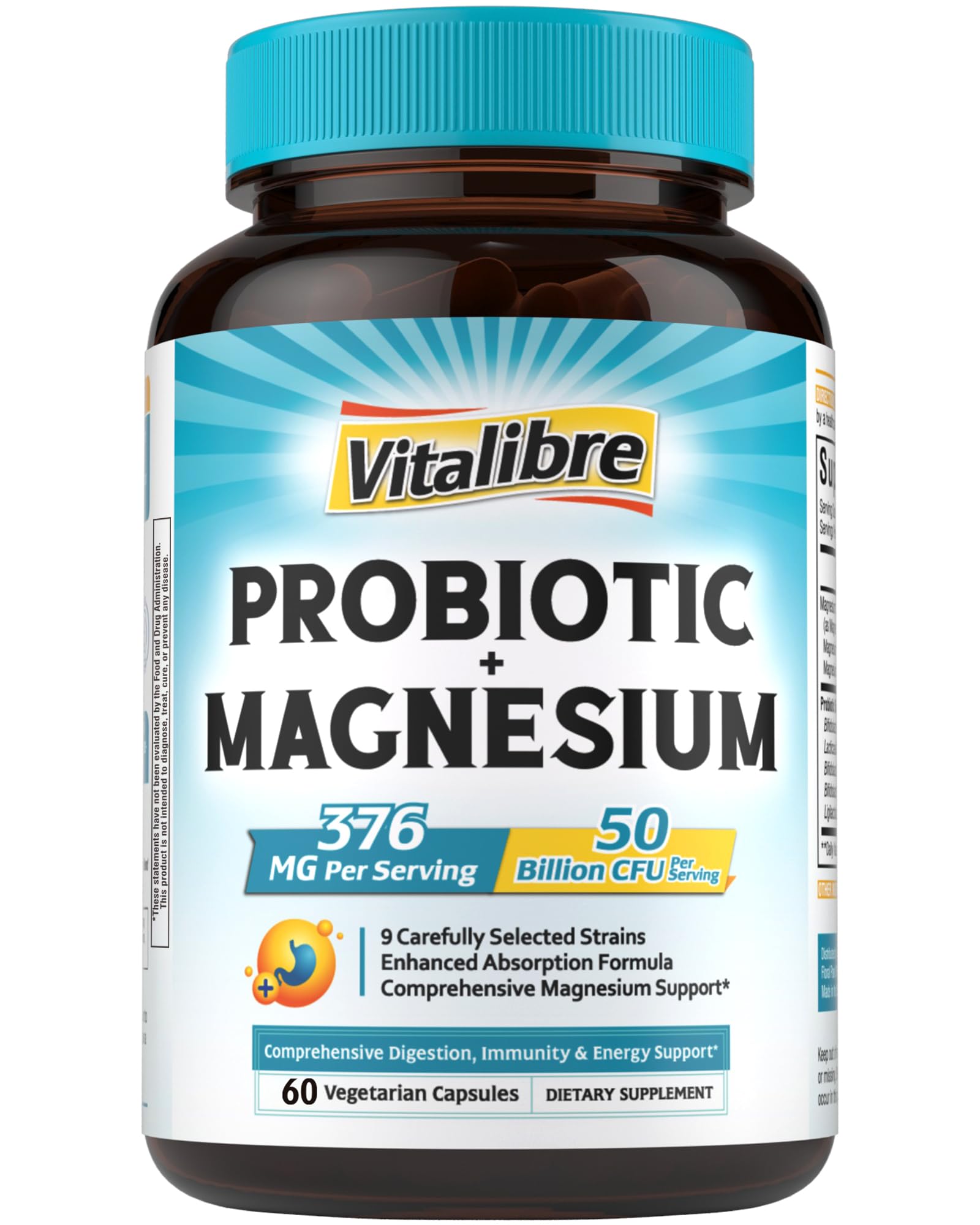 Vitalibre Probiotic with Magnesium Capsule, 60 Count