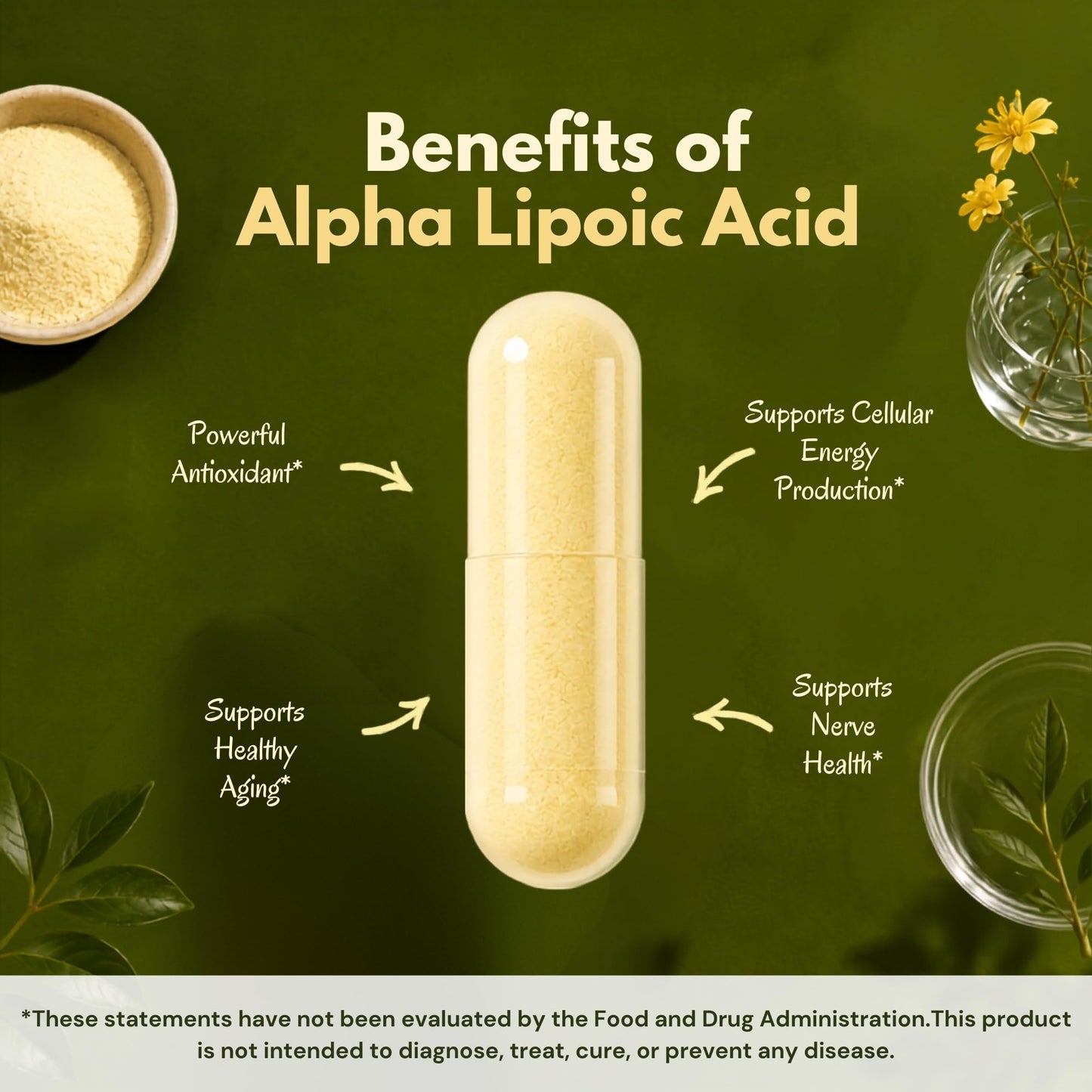 Vitamatic Alpha Lipoic Acid (ALA) 600mg Per Serving Capsule, 120 Capsules
