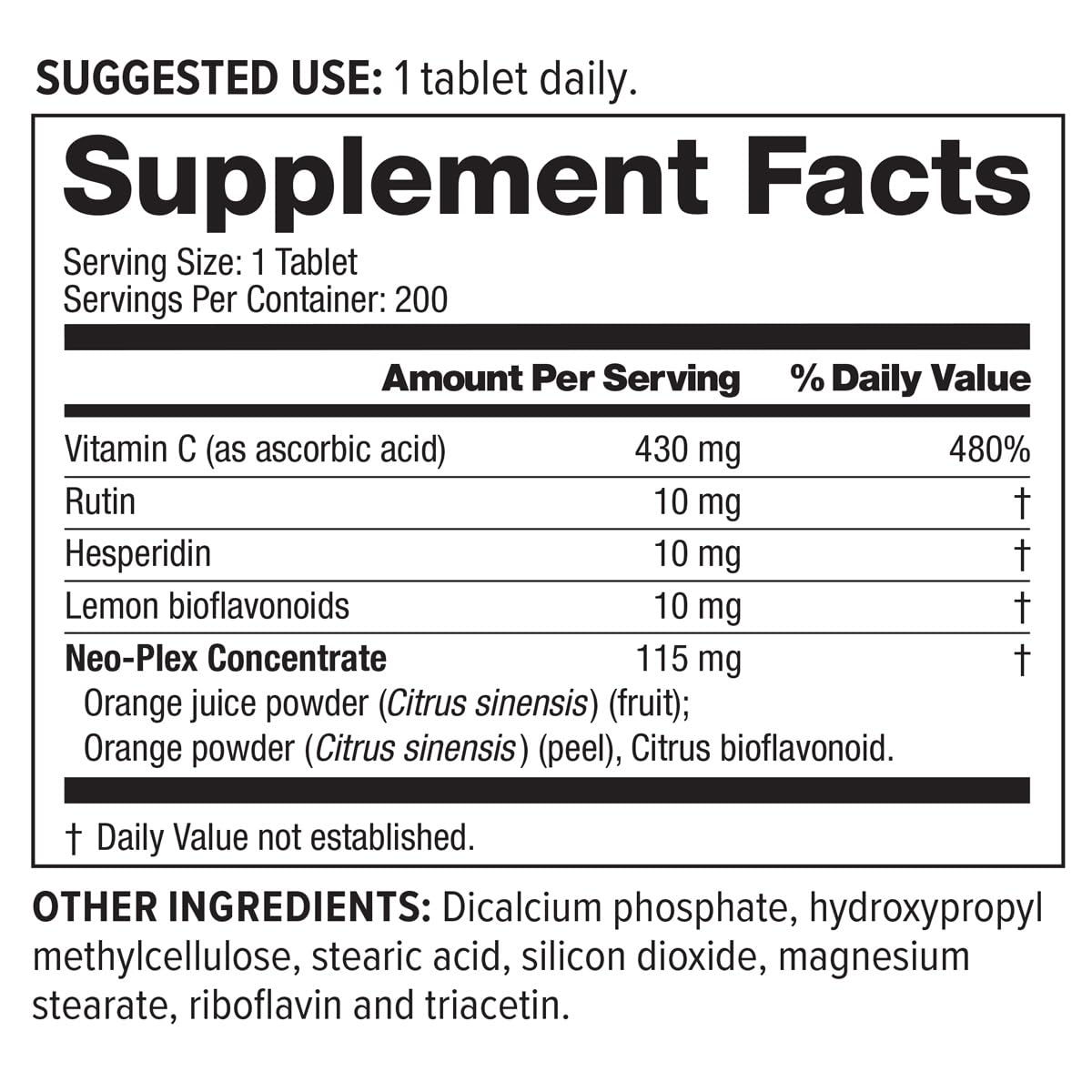 NeoLife Super C Tablet, 200 Tablets