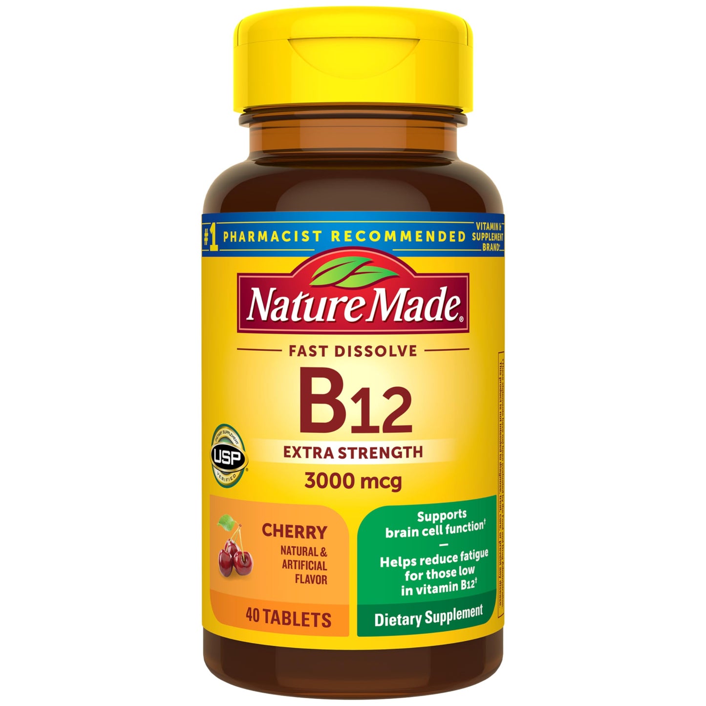 Nature Made Vitamin B12 3000 mcg Fast Dissolve, 40 Tablets