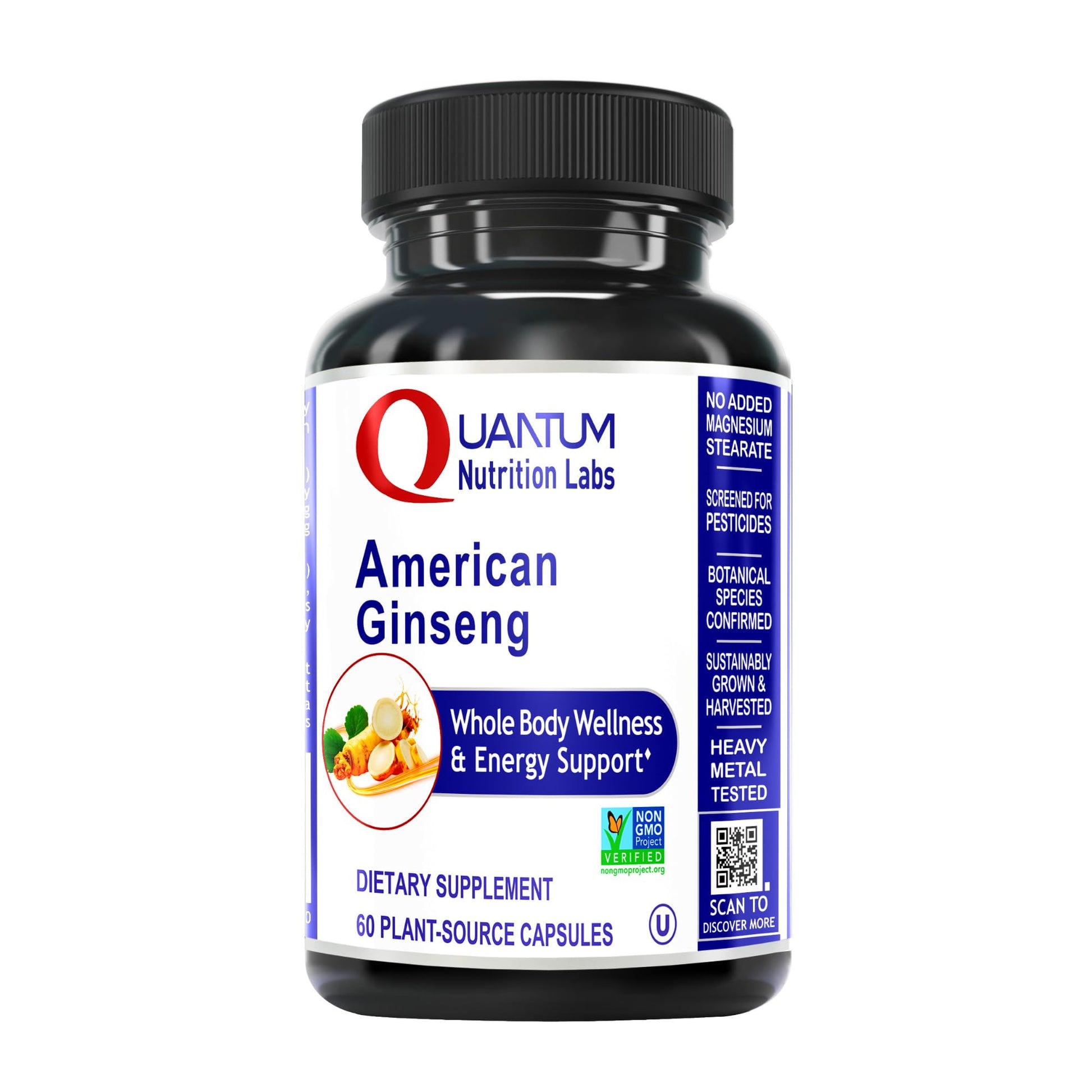 Quantum Nutrition American Ginseng Supplement Capsule, 60 Count