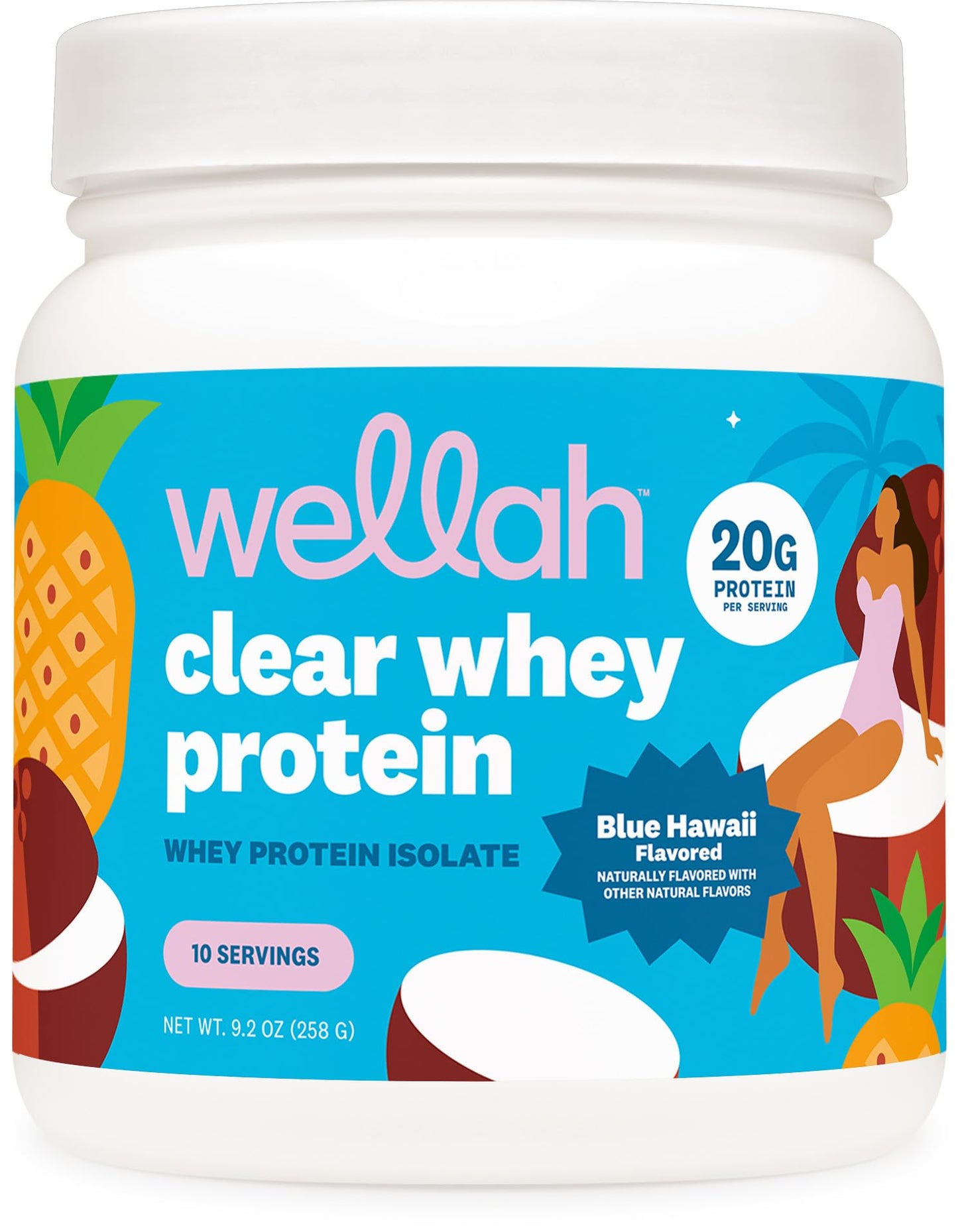 Wellah Clear Whey Protein Isolate Powder 9.2 Ounce