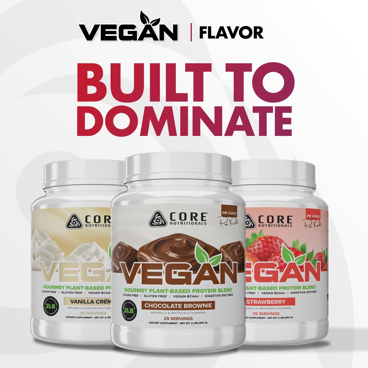 Core Nutritionals Vegan Gourmet Plant Based Protein Blend Protein Powder, 32