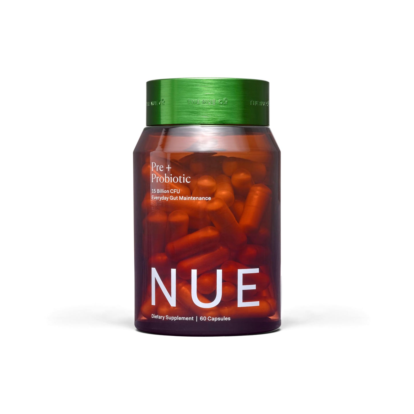 The Nue Co Pre + Probiotic Supplement - Synbiotic & Spore Based Formula for Daily Gut Balance - Vegan & Gluten Free Immune Supplement - Supports Digestive Wellness, Immunity & Skin 60 Capsules