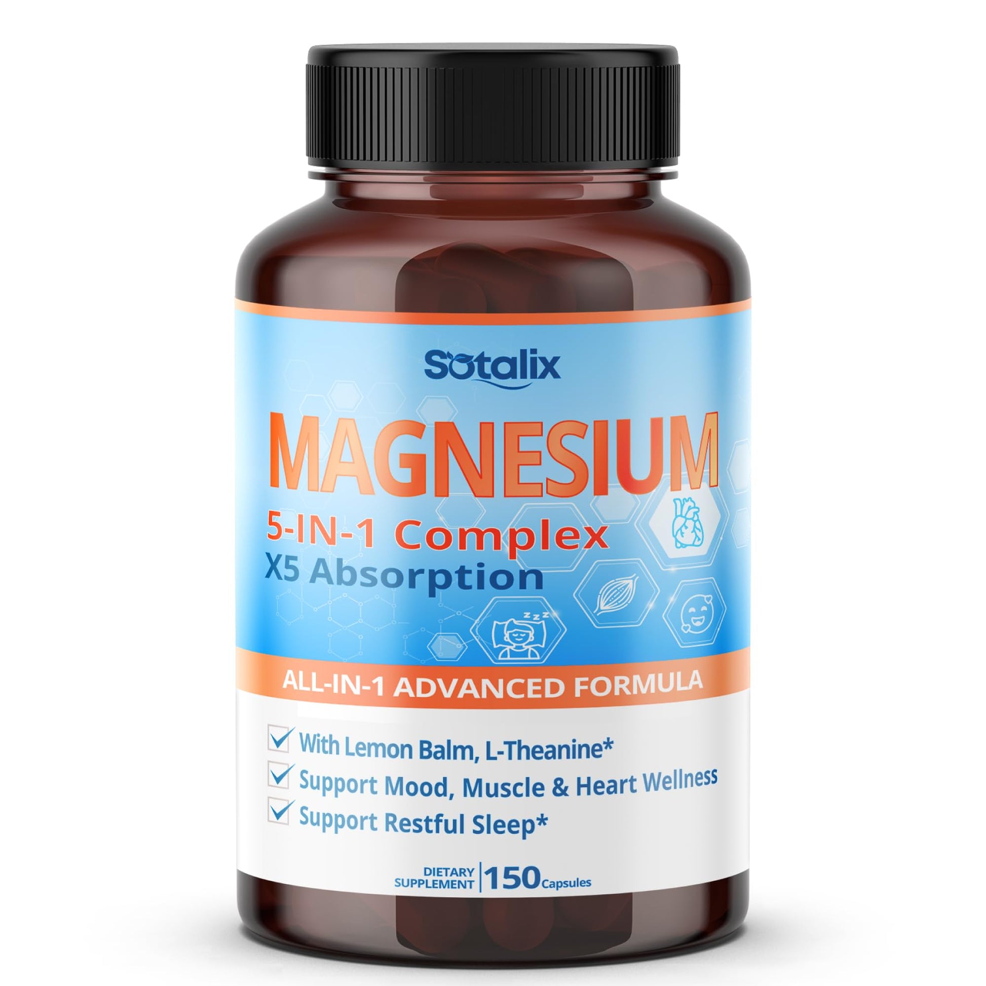 SOTALIX SUPPLEMENT Magnesium 5-in-1 Complex Capsule 150 Capsules