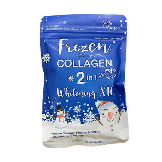 Gluta Frozen Collagen 2 in 1 Premium Collagen Peptide & Glutathione Capsules, 1 Capsule