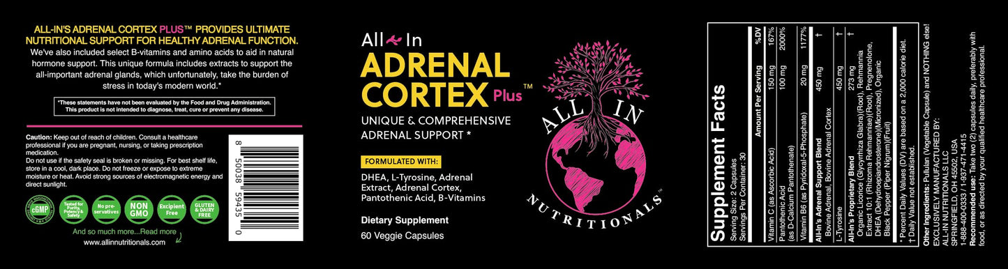 All In Nutritionals Adrenal Cortex+ Capsule 60 Count