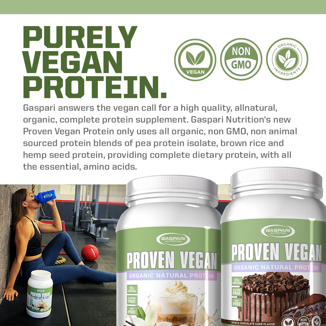 Gaspari Nutrition Proven Vegan Protein Powder Vanilla Chai Latte, 32 Servings