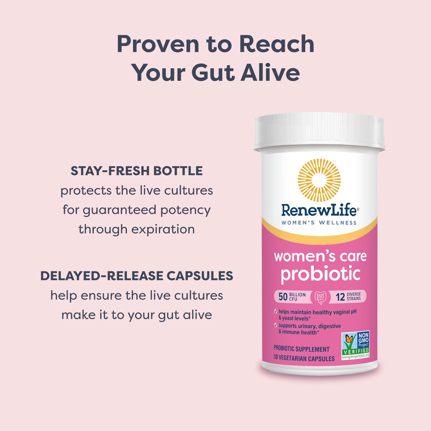 Renew Life Women's Care Probiotic 50 Billion CFU Tablet 60 Count
