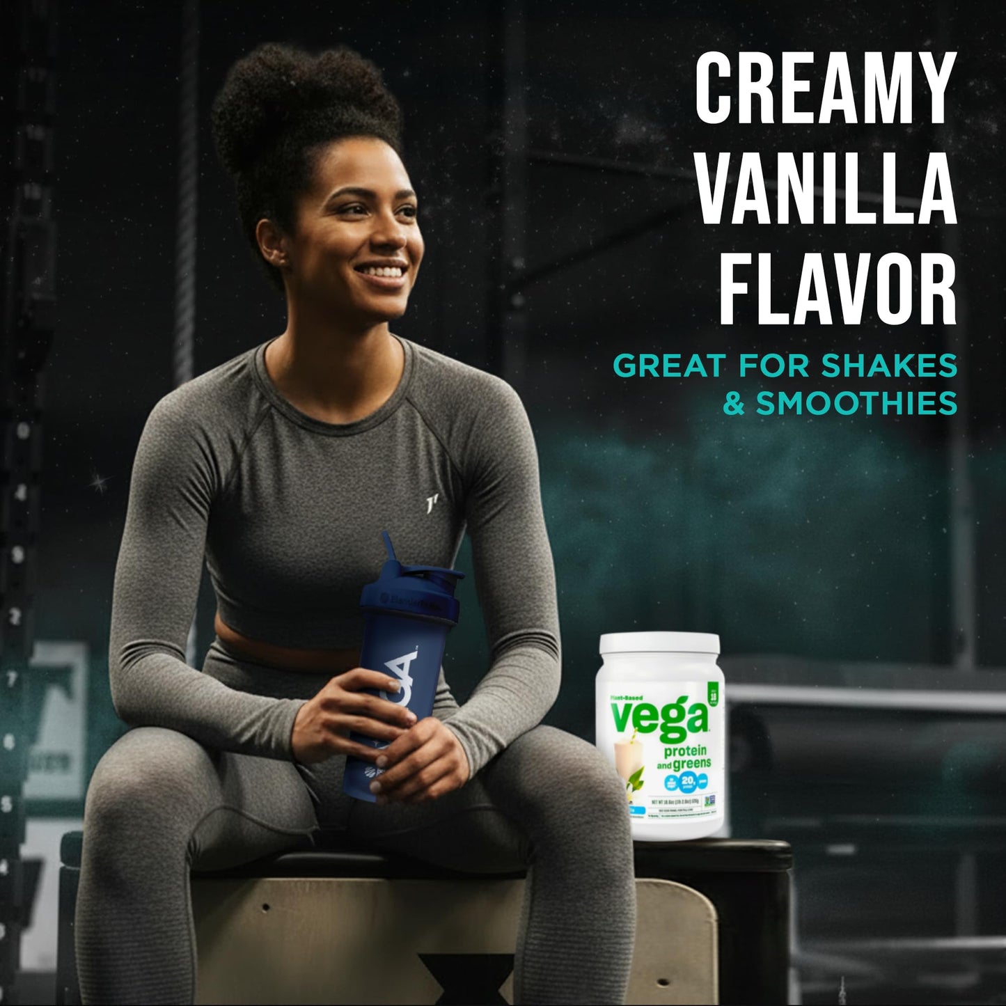 Vega Premium Protein + Supergreens Vanilla Protein Powder, 18 Servings