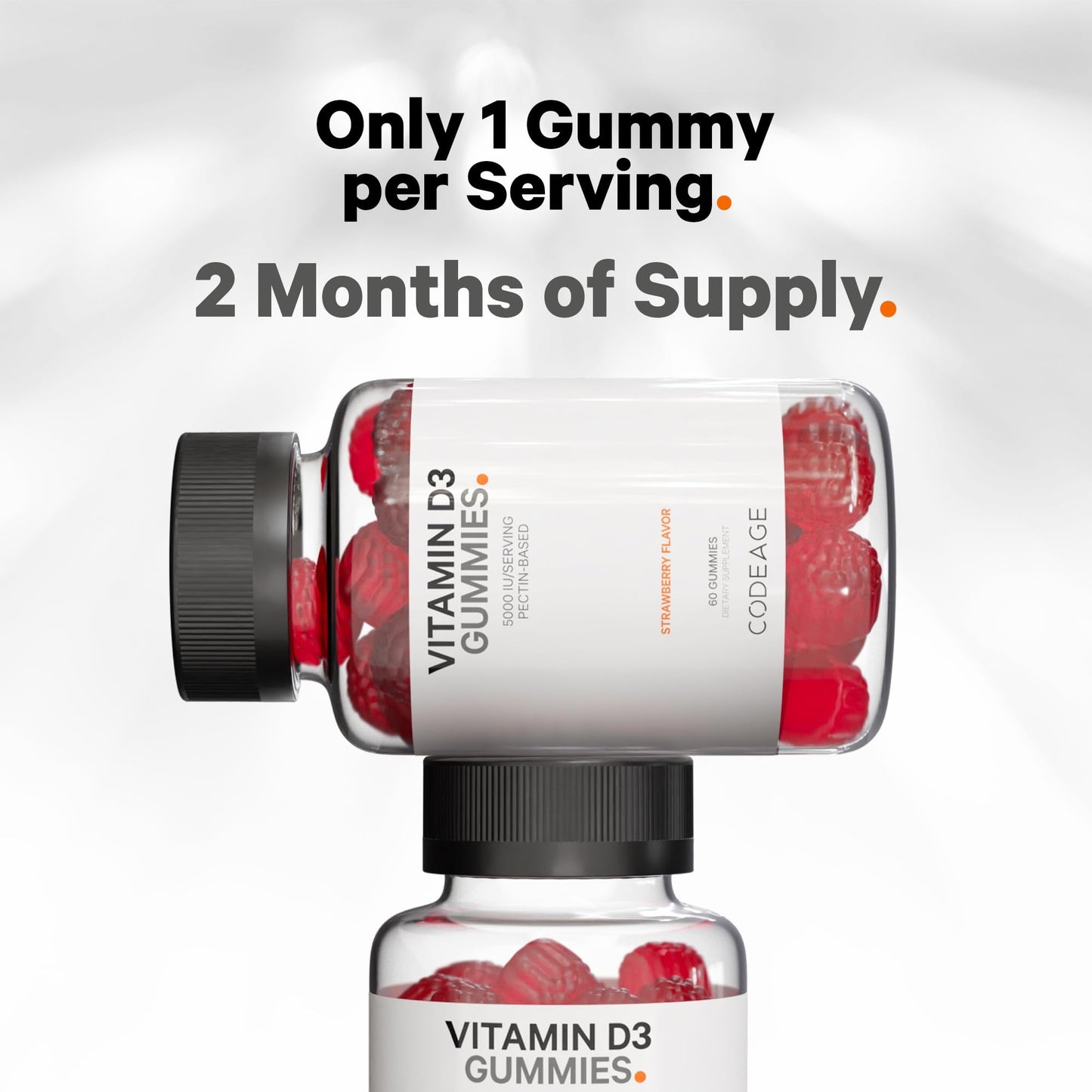 Codeage Vitamin D3 Gummy Vitamins Gummy 60 Gummies