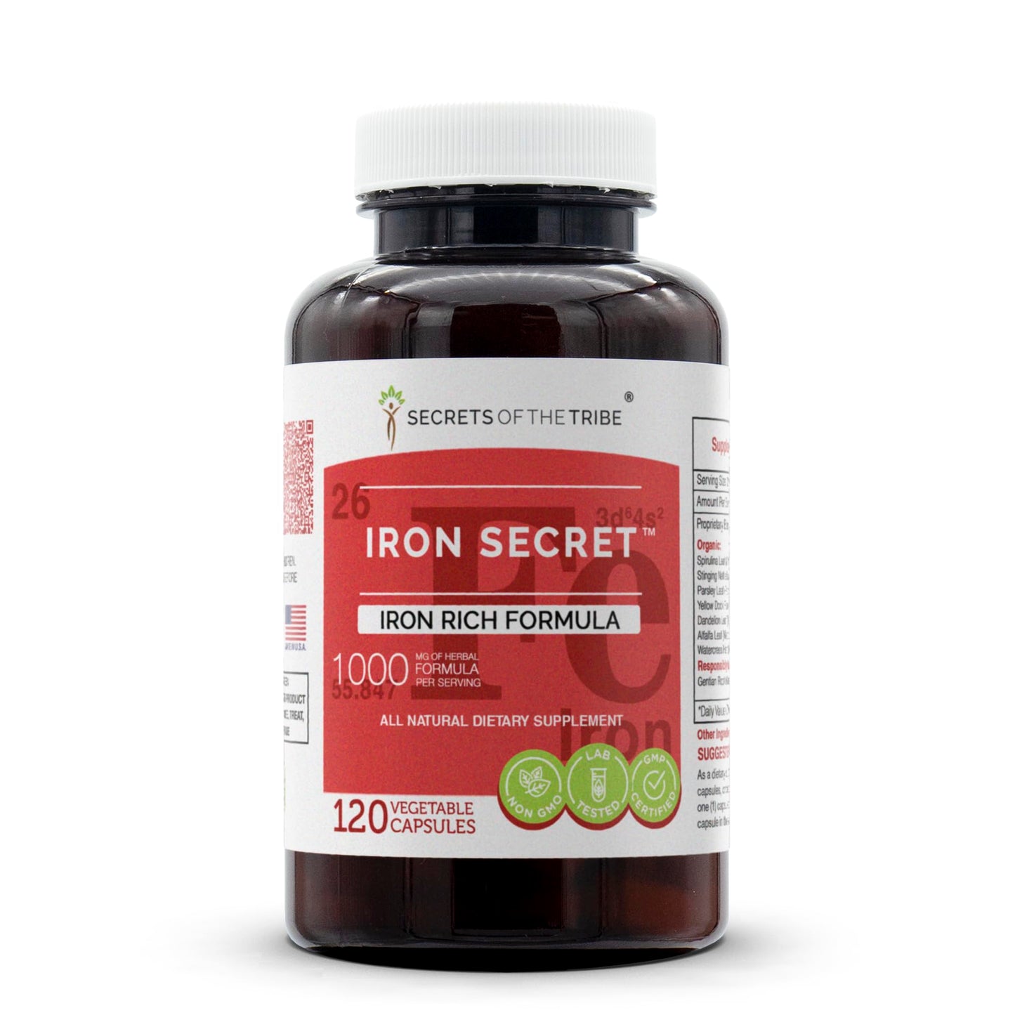 Secrets of the Tribe Iron Secret Capsules 120 Count