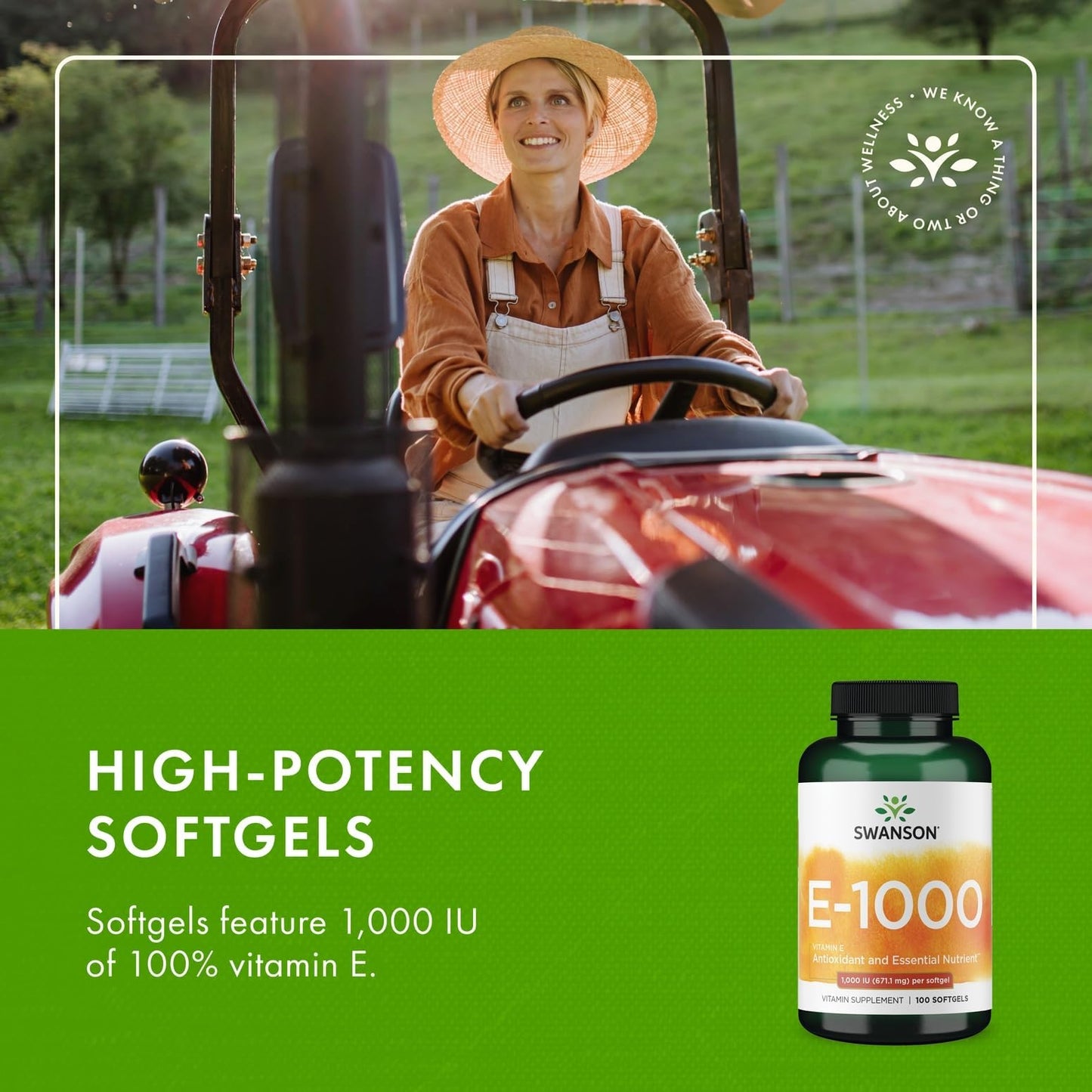 Swanson Vitamin E Softgels 100 Count