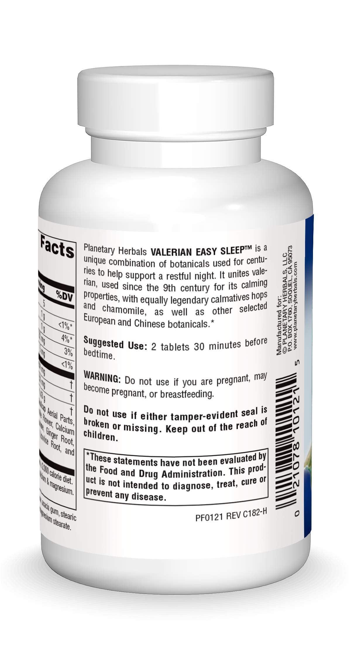 Planetary Herbals Valerian Easy Sleep Tablets, 60 Count