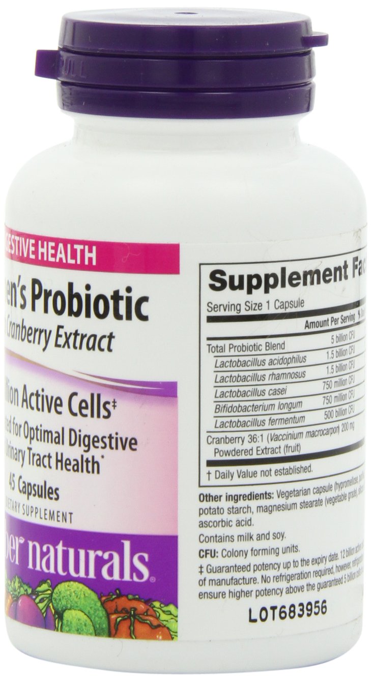 Webber Naturals Women’s Probiotic Capsule, 45 Count