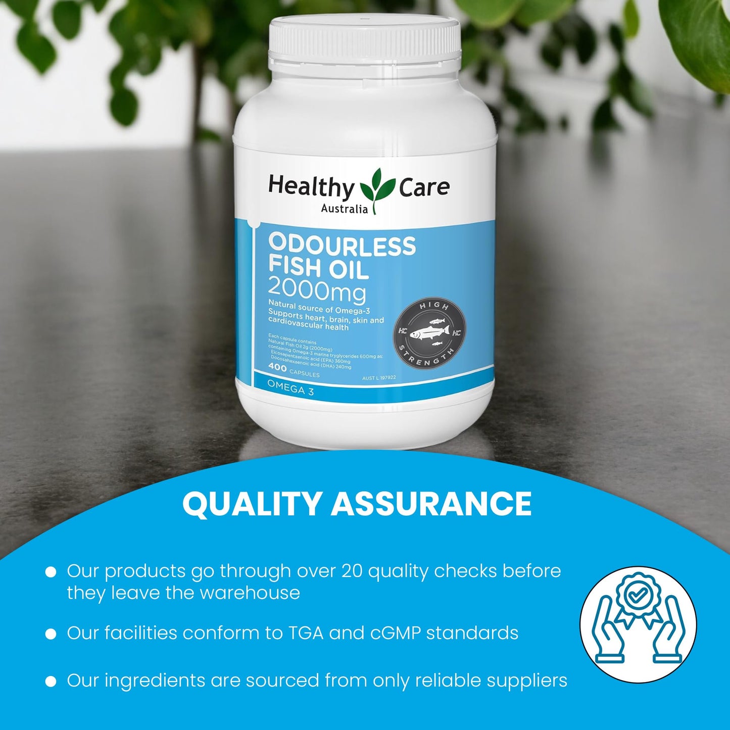 Healthy Care Odourless Fish Oil 2000mg Capsule 1