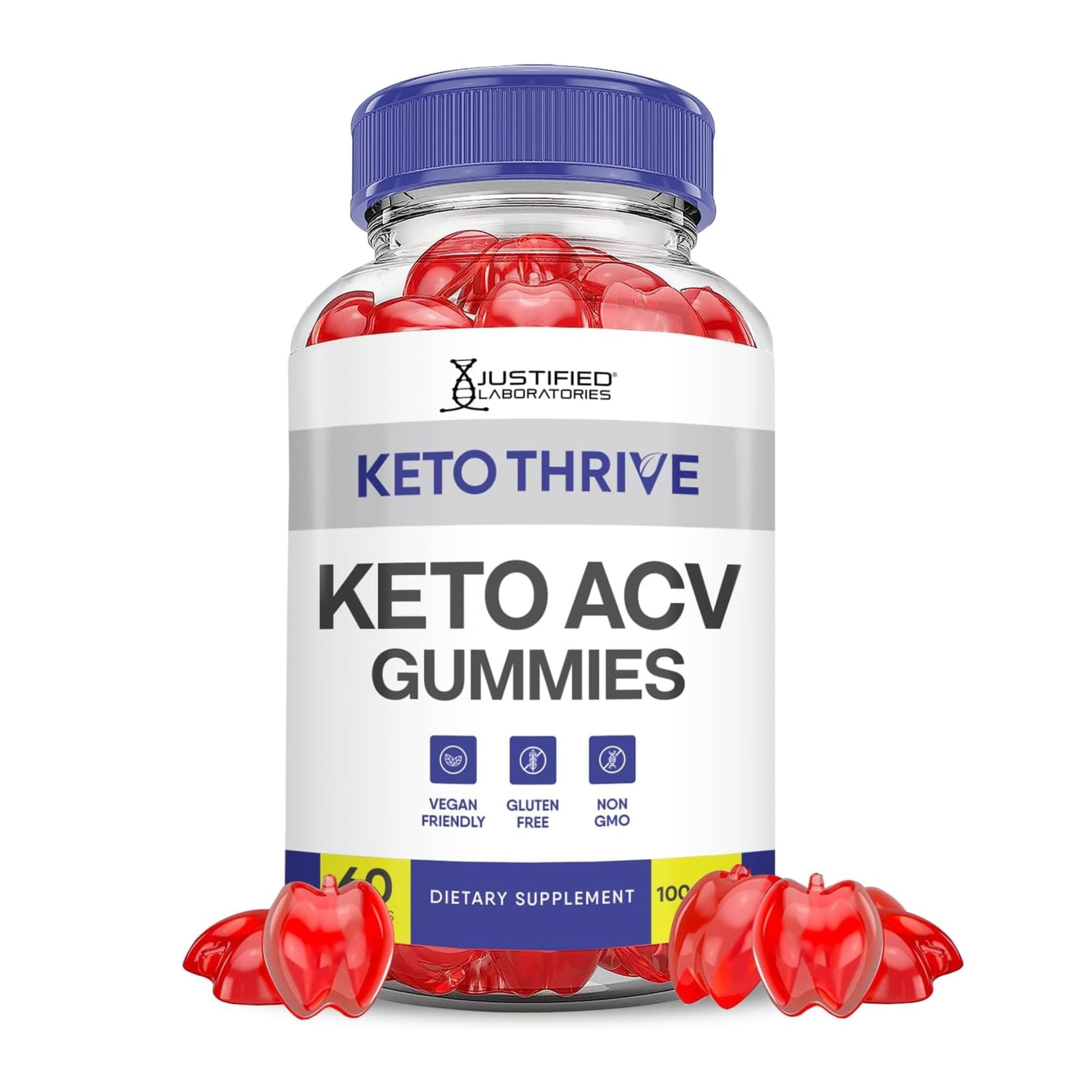 Justified Laboratories Keto Thrive Keto ACV Gummies 60 Count