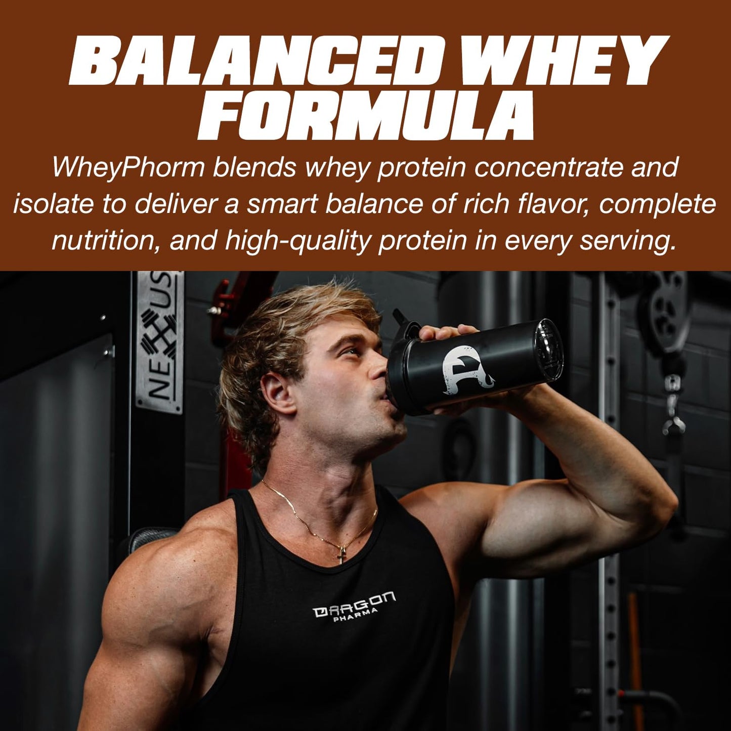 Dragon Pharma WheyPhorm Whey Protein Blend Powder, 80 Servings, 5 lb