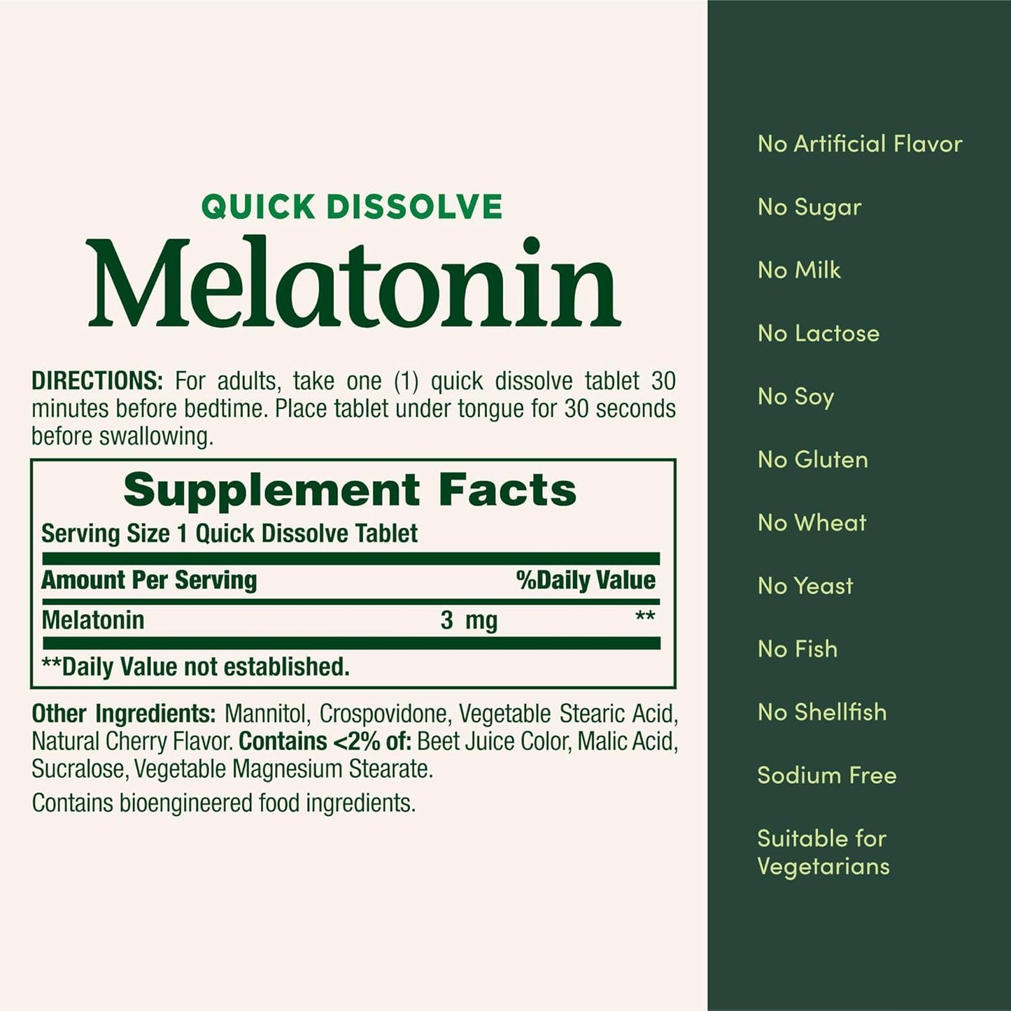Nature's Bounty Melatonin 3 mg Tablets, 960 Tablets