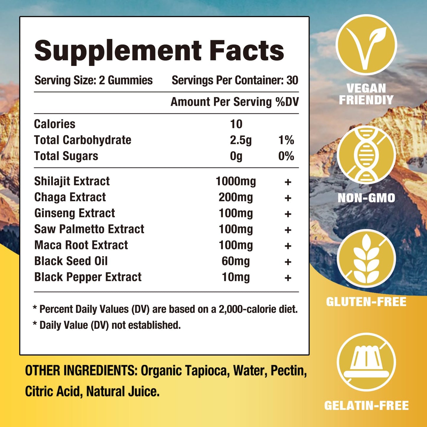 Sijigood Shilajit Gummies with 85+ Trace Minerals, 120 Gummies