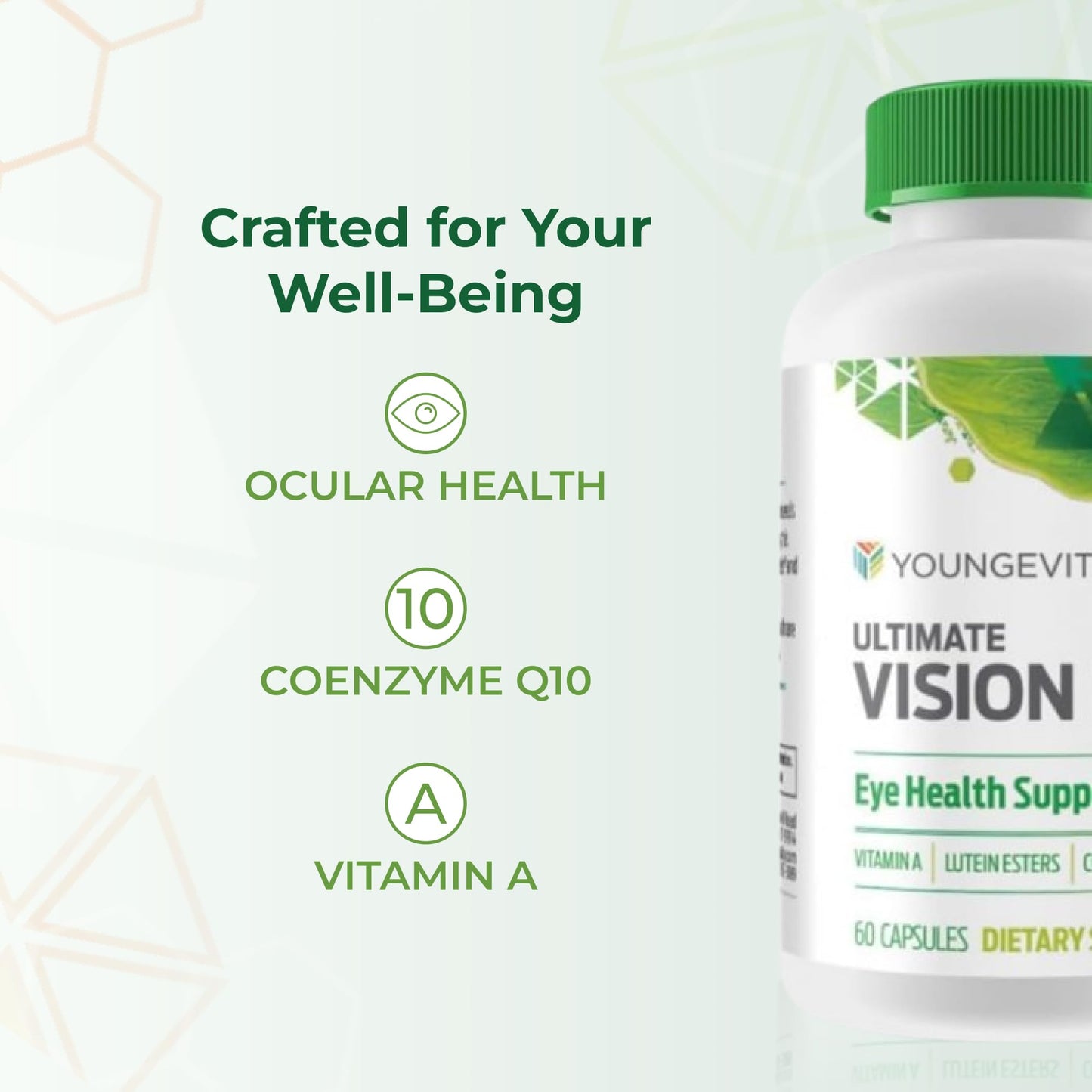 Youngevity Ultimate Vision FX Eye Health Supplement with Lutein Capsules 60 Count