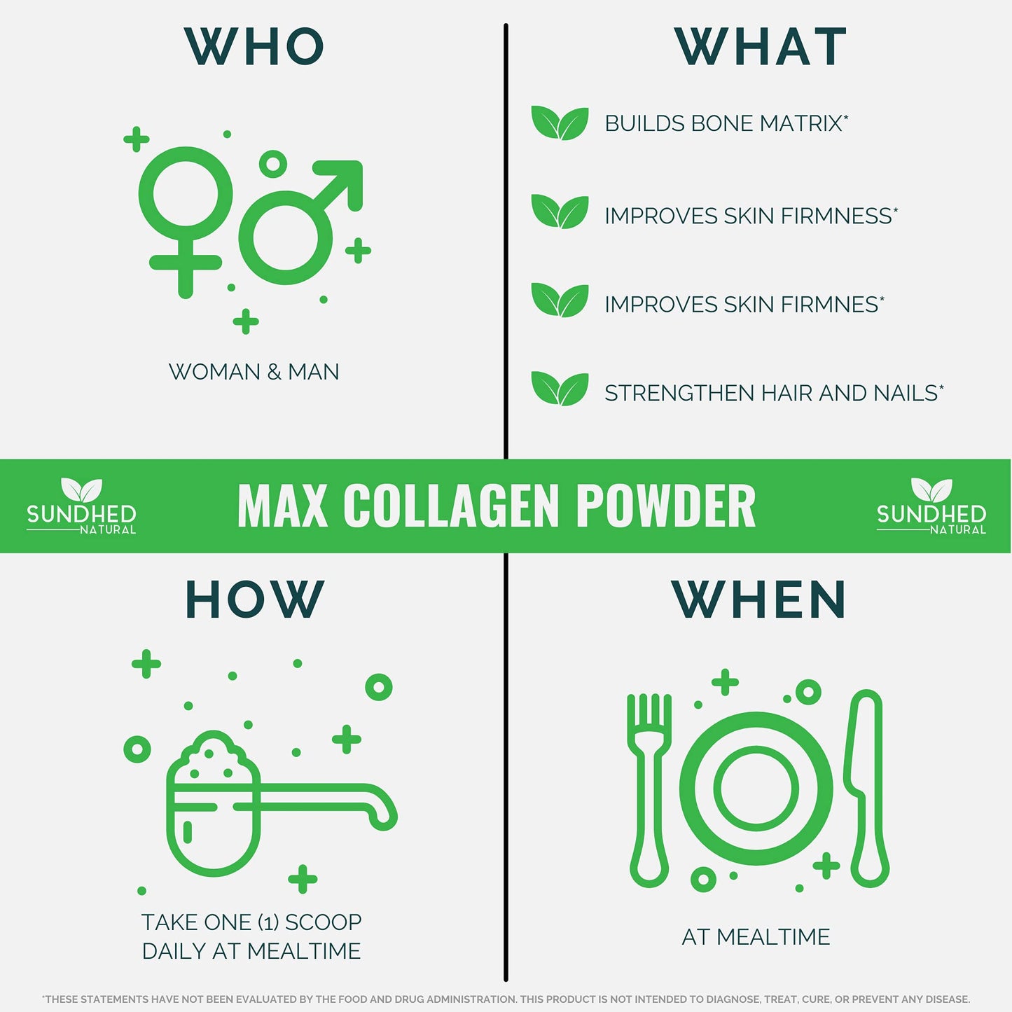 Sundhed Natural Max Collagen Plus C Powder, 5 oz