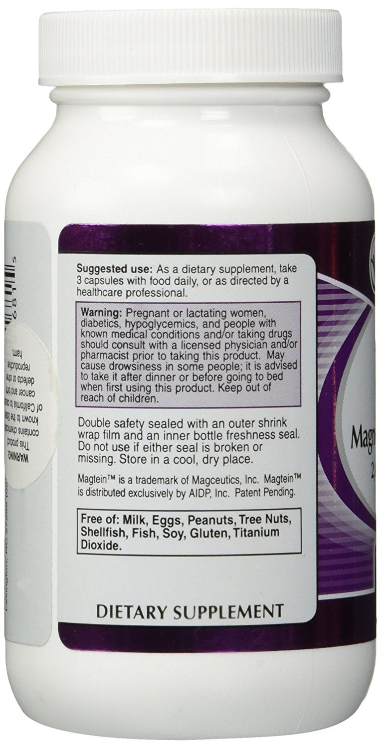 Vitacost Brand Magtein Magnesium L-Threonate 2010 mg Capsules, 90 Count