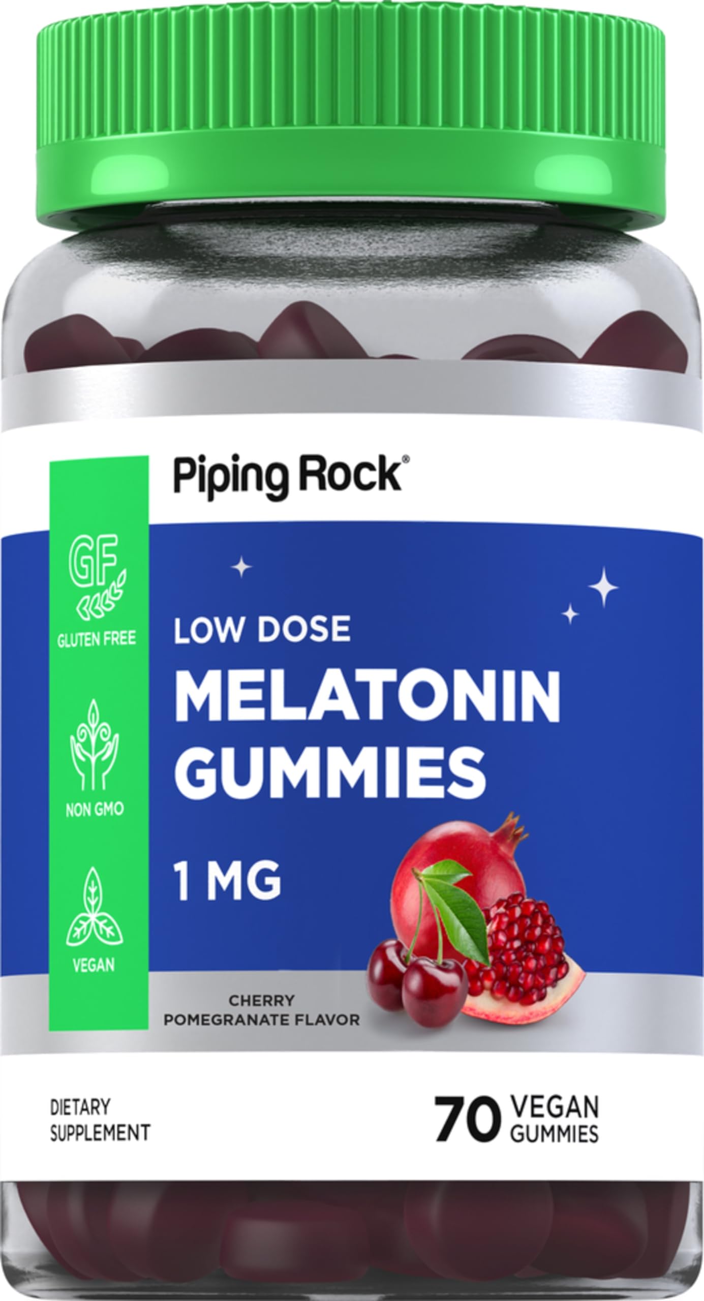 Piping Rock Melatonin Gummies 1 mg Gummy 60