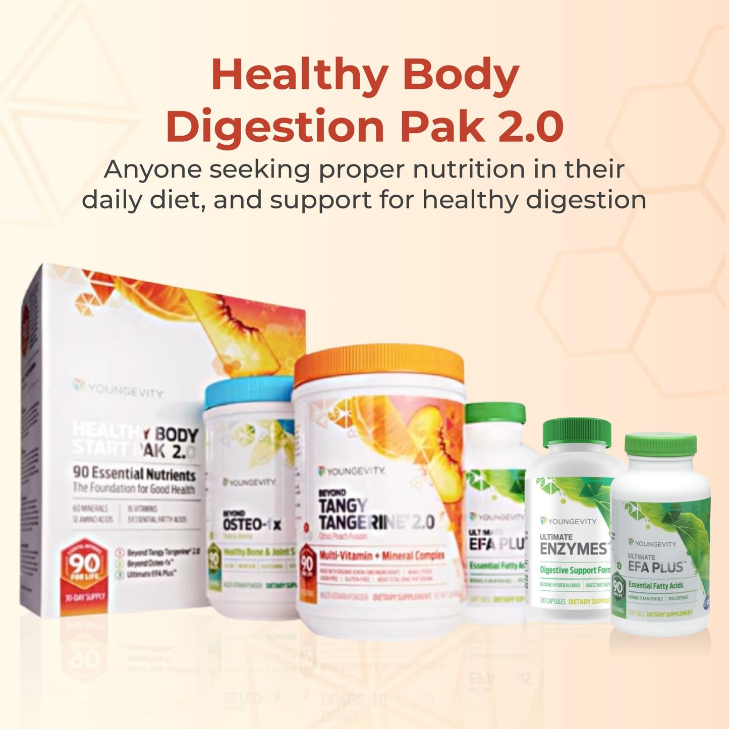 Youngevity Healthy Body Digestion Pack 2.0 Powder 357 g, 1 Unit