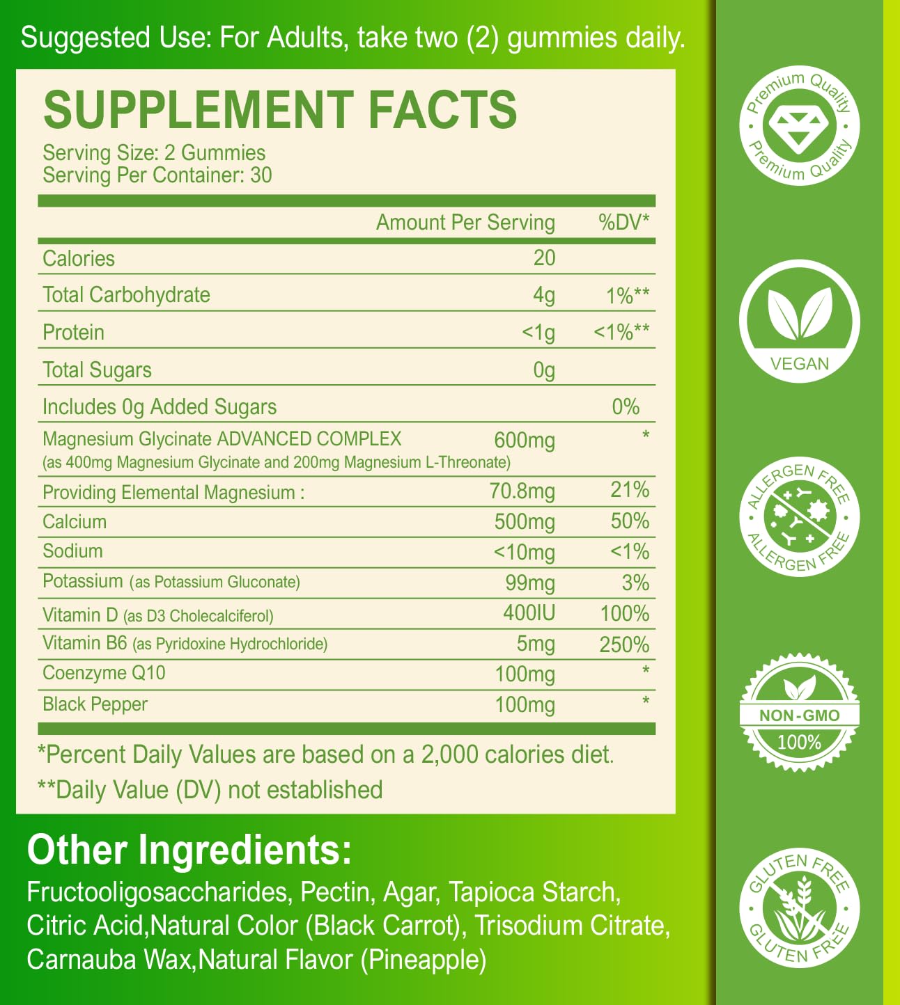 Nature's live Magnesium Glycinate Gummies 120 Gummies