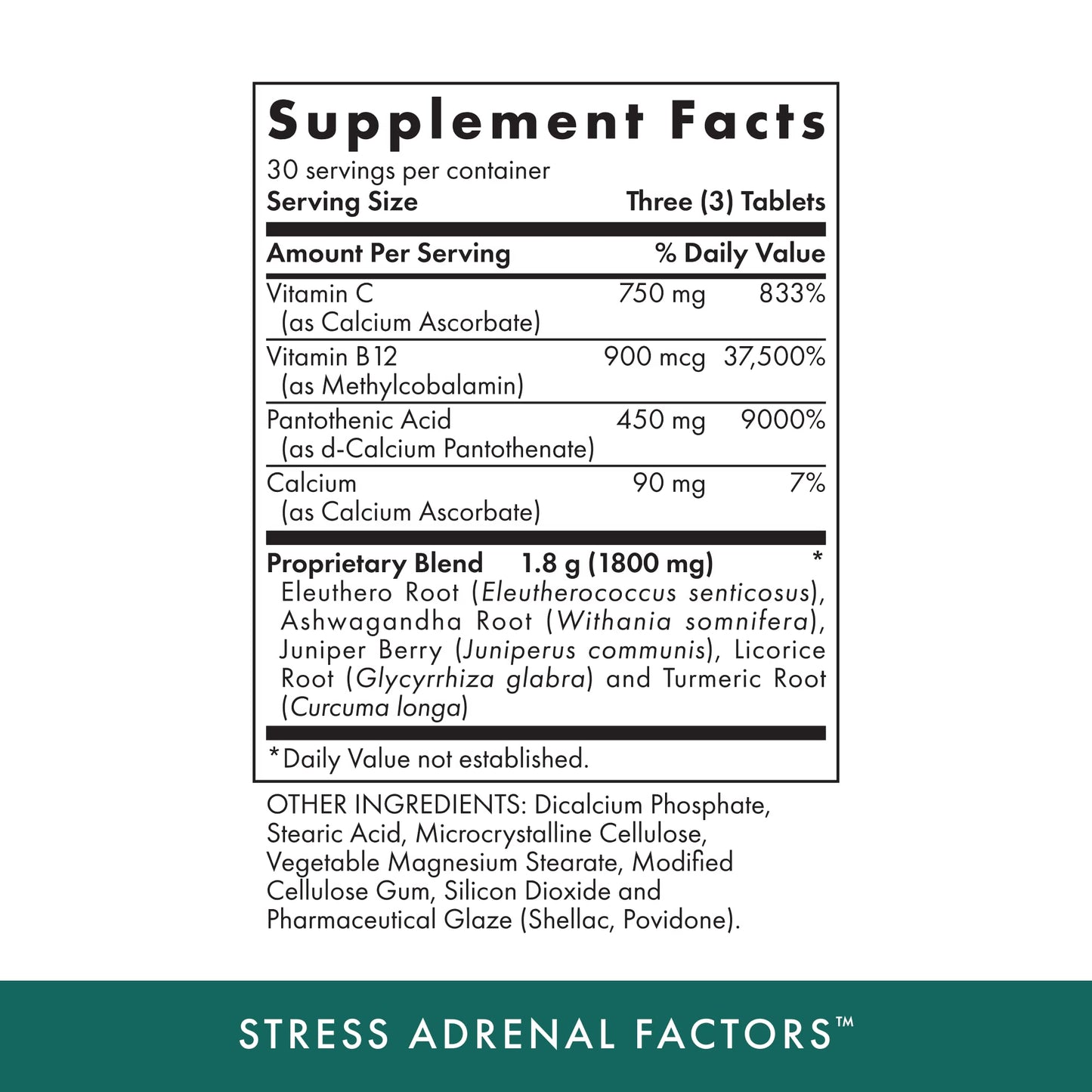 MICHAEL'S Health Naturopathic Programs Stress Adrenal Factors 90 Tablets