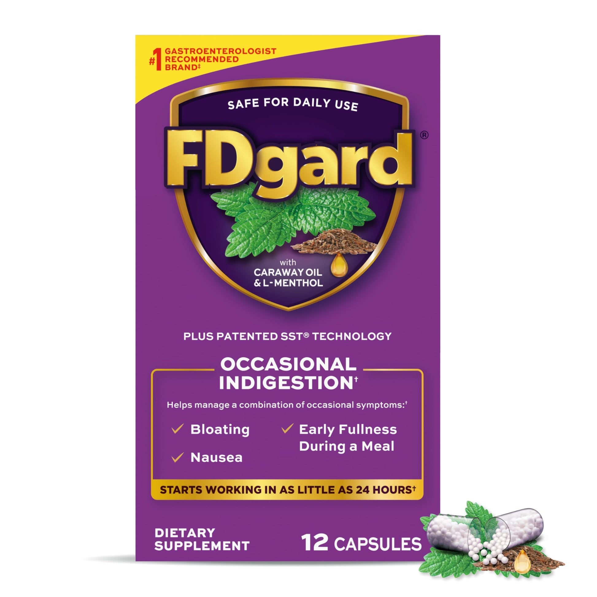 FDgard Gut Health Supplement, 12 Capsules