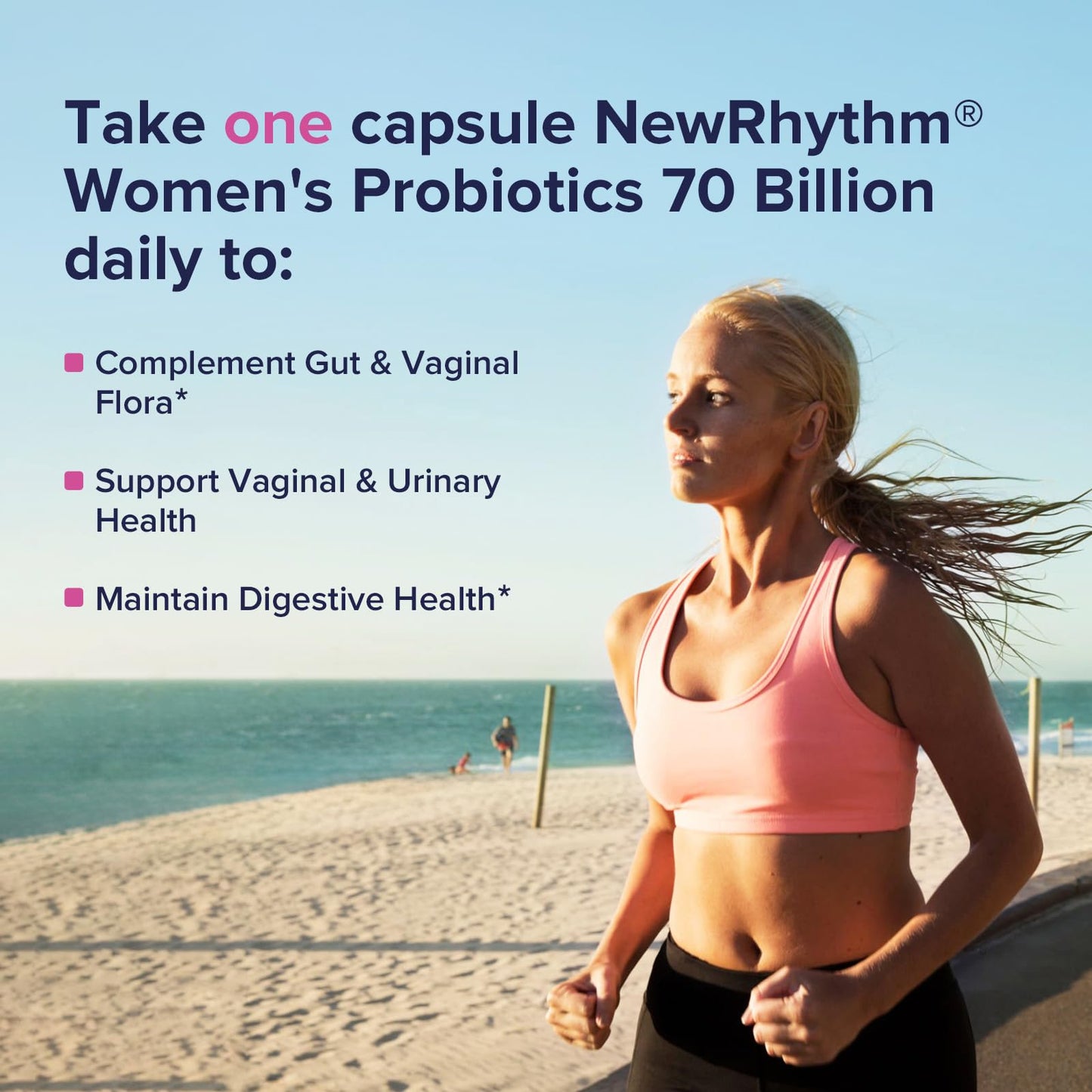 NewRhythm Gut & Feminine Health Bundle, Probiotics 50 Billion CFU & Women's Probiotics 70 Billion CFU, Daily Gut Health & Feminine Care, 90 Capsules
