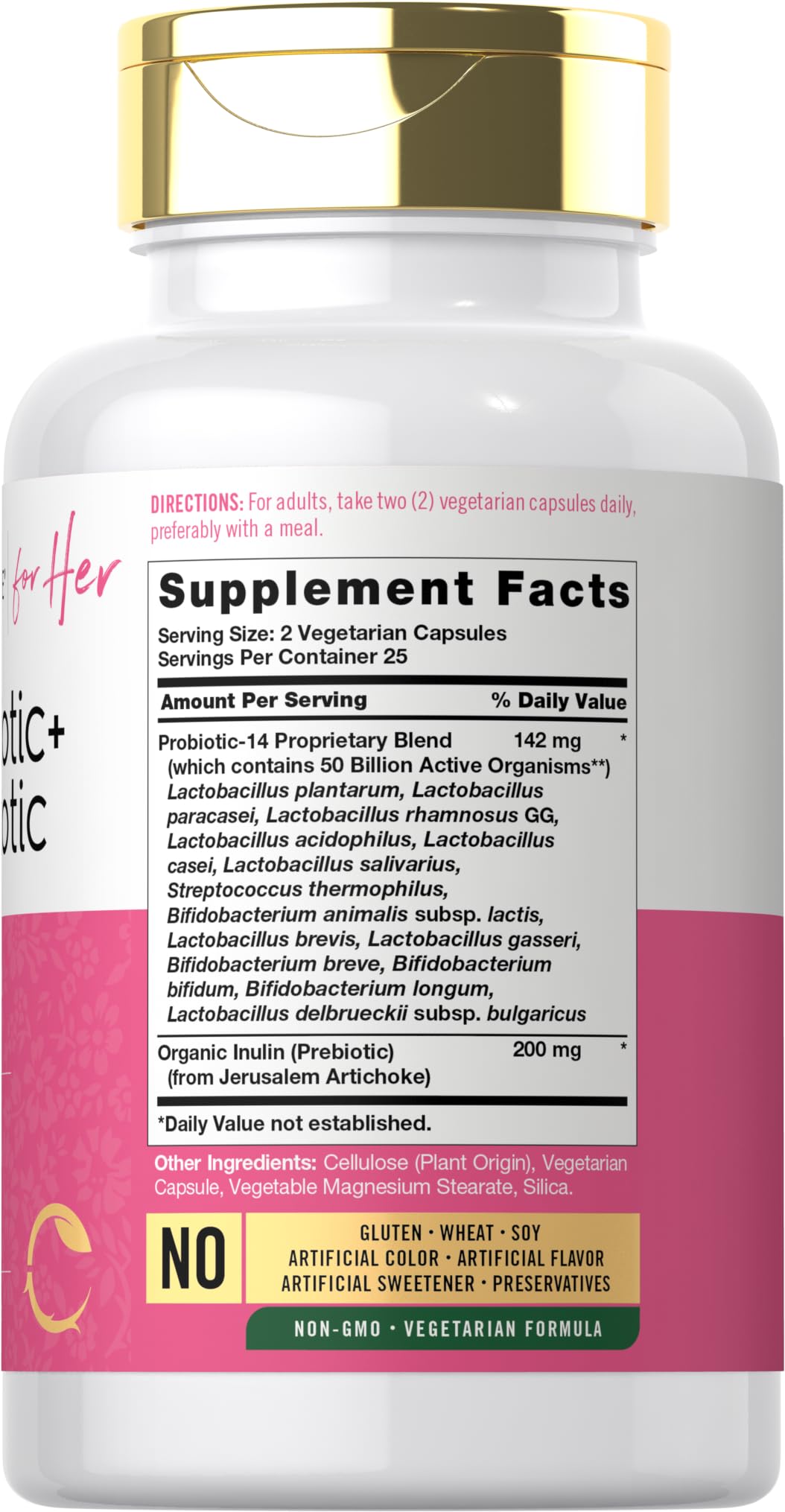 Carlyle Probiotic and Prebiotic for Women Capsule 50 Count