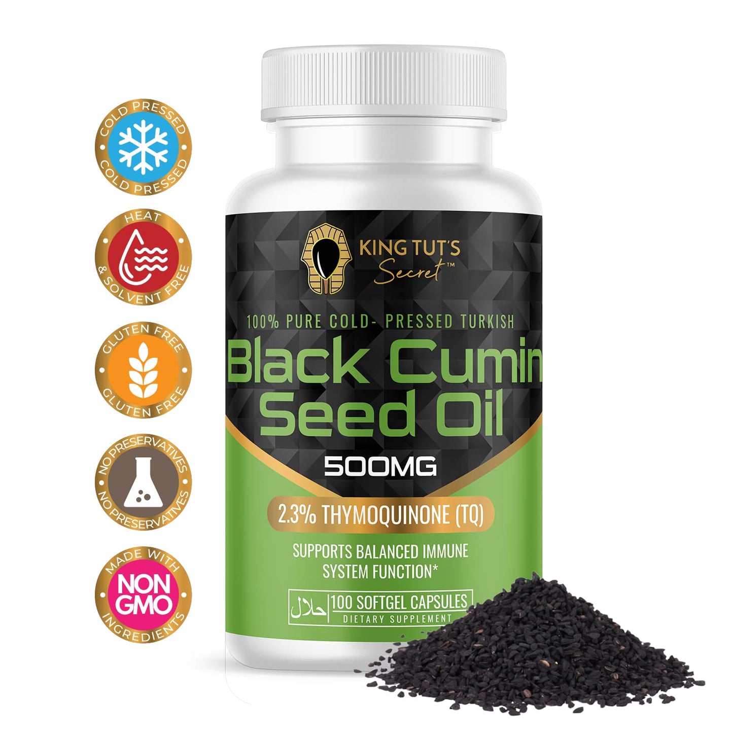 KING TUT'S SECRET Black Seed Softgels 500 mg, 1 Count