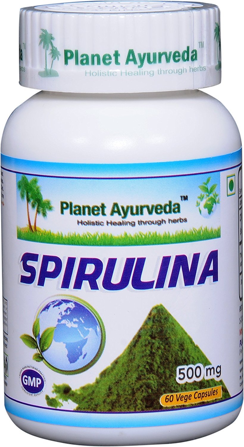 Planet Ayurveda Spirulina Capsules 120 Count