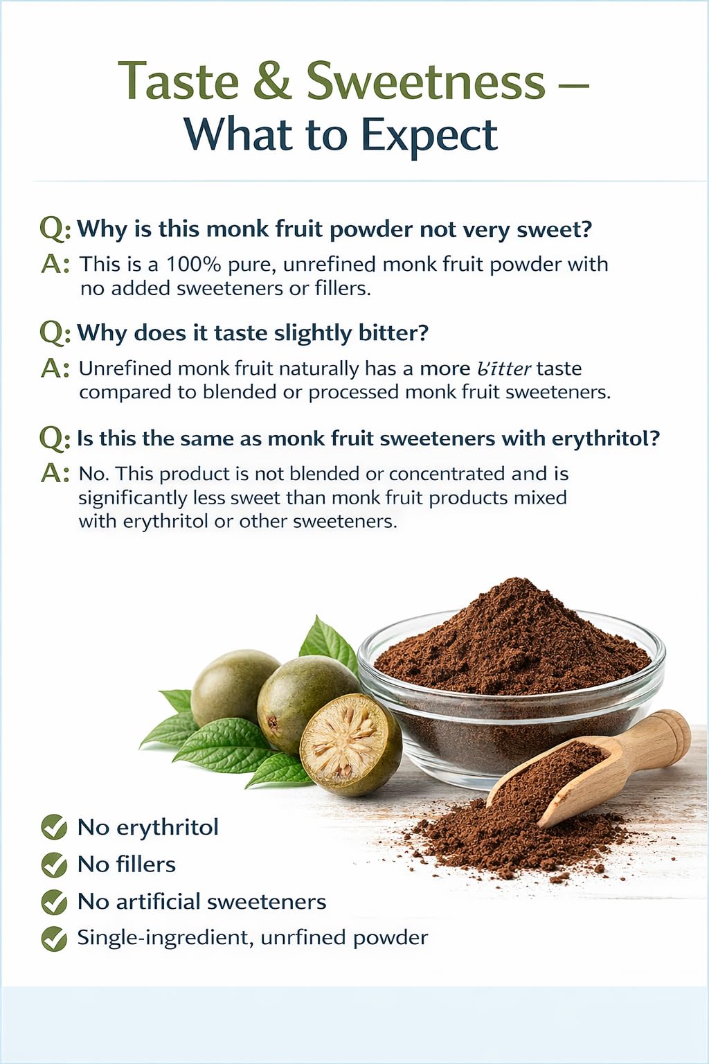 UNLEASH'D ORGANIC Monk Fruit Powder 16 oz