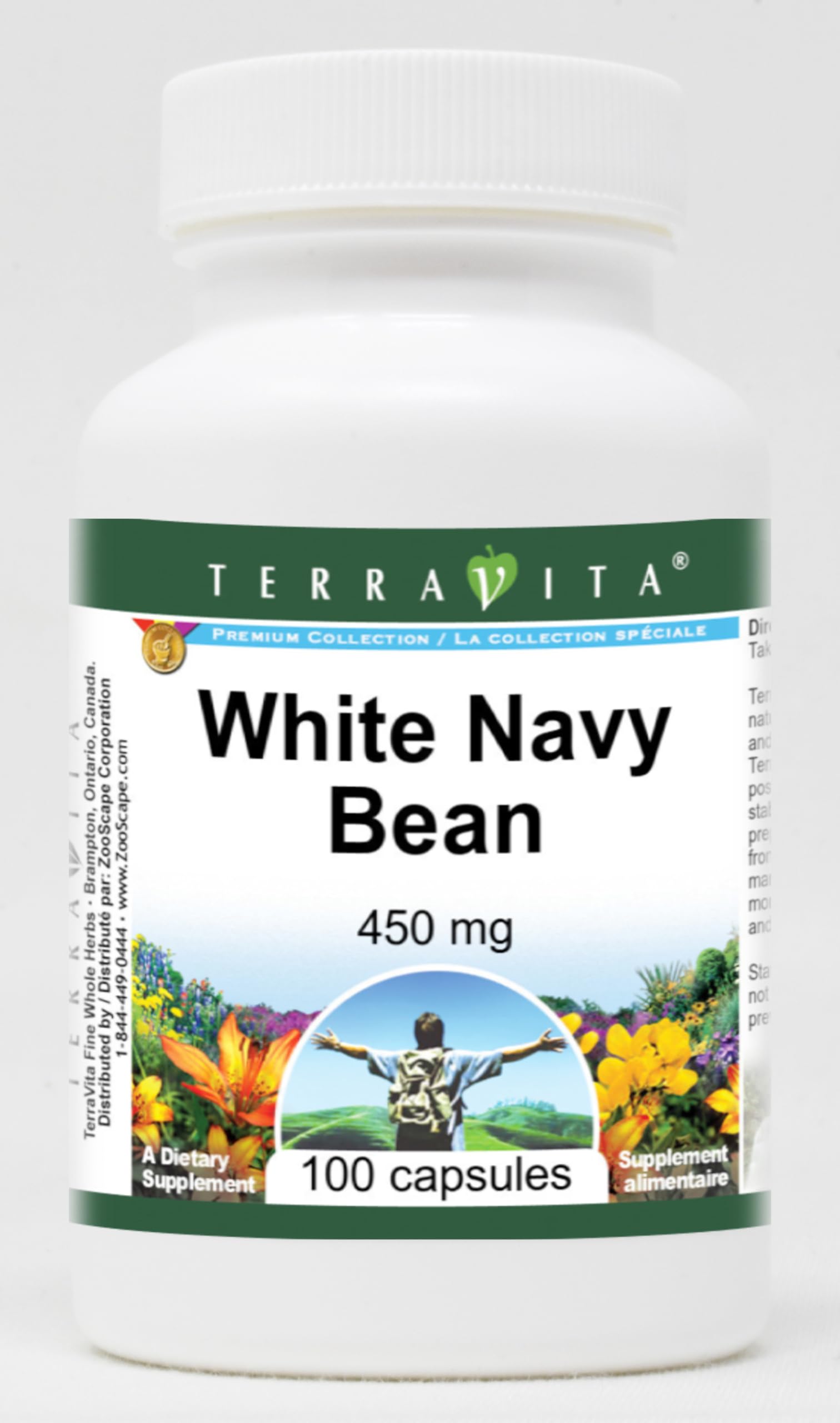 Terravita White Navy Bean 450 mg Capsule, 100 Count