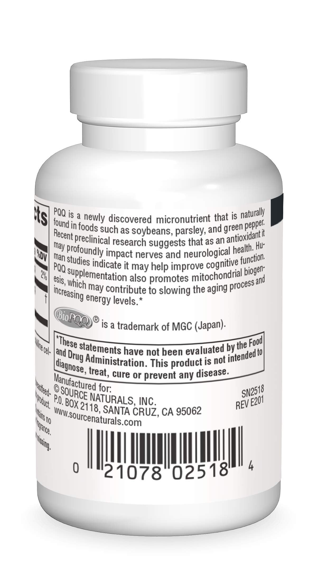 Source Naturals PQQ Mind Tablets, 30 Count