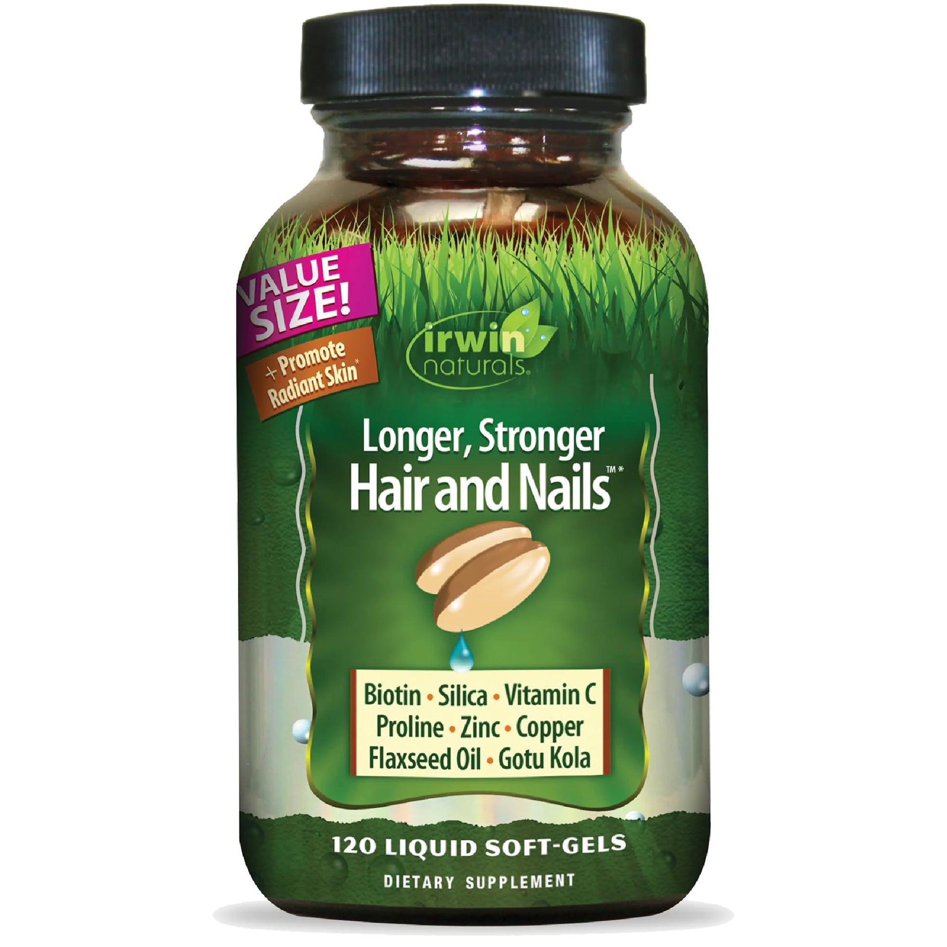 Irwin Naturals Longer, Stronger Hair and Nails Softgels 120