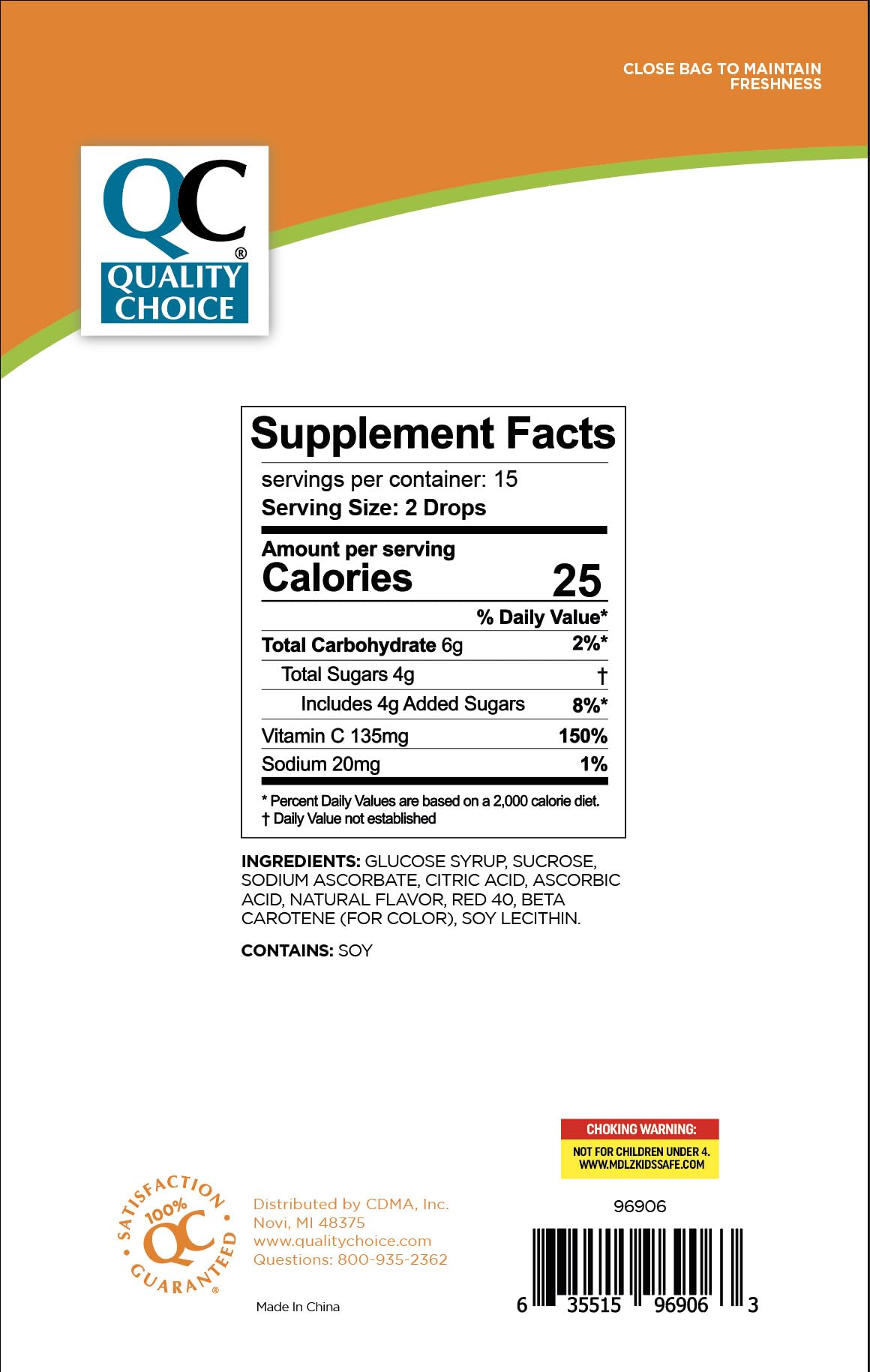Quality Choice Vitamin C Tablets 30 Count