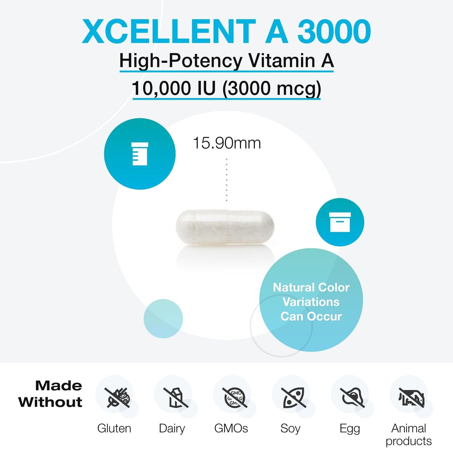 XYMOGEN Xcellent A 3000 Capsules, 60 Count