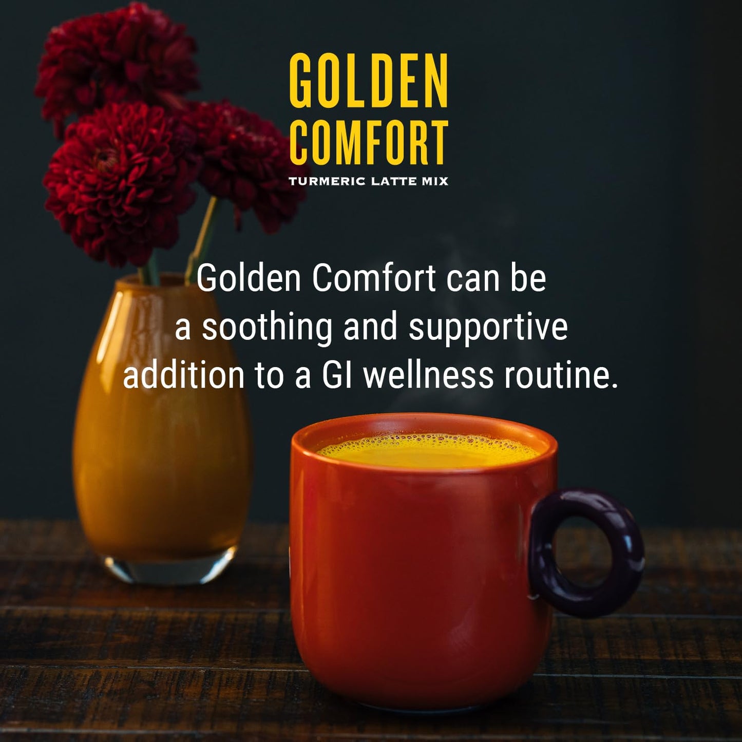 REFLUX GOURMET Golden Comfort Sleep Blend – Turmeric Latte with Melatonin, GABA, L-Theanine & Black Pepper Extract, Powder, 1.48 oz
