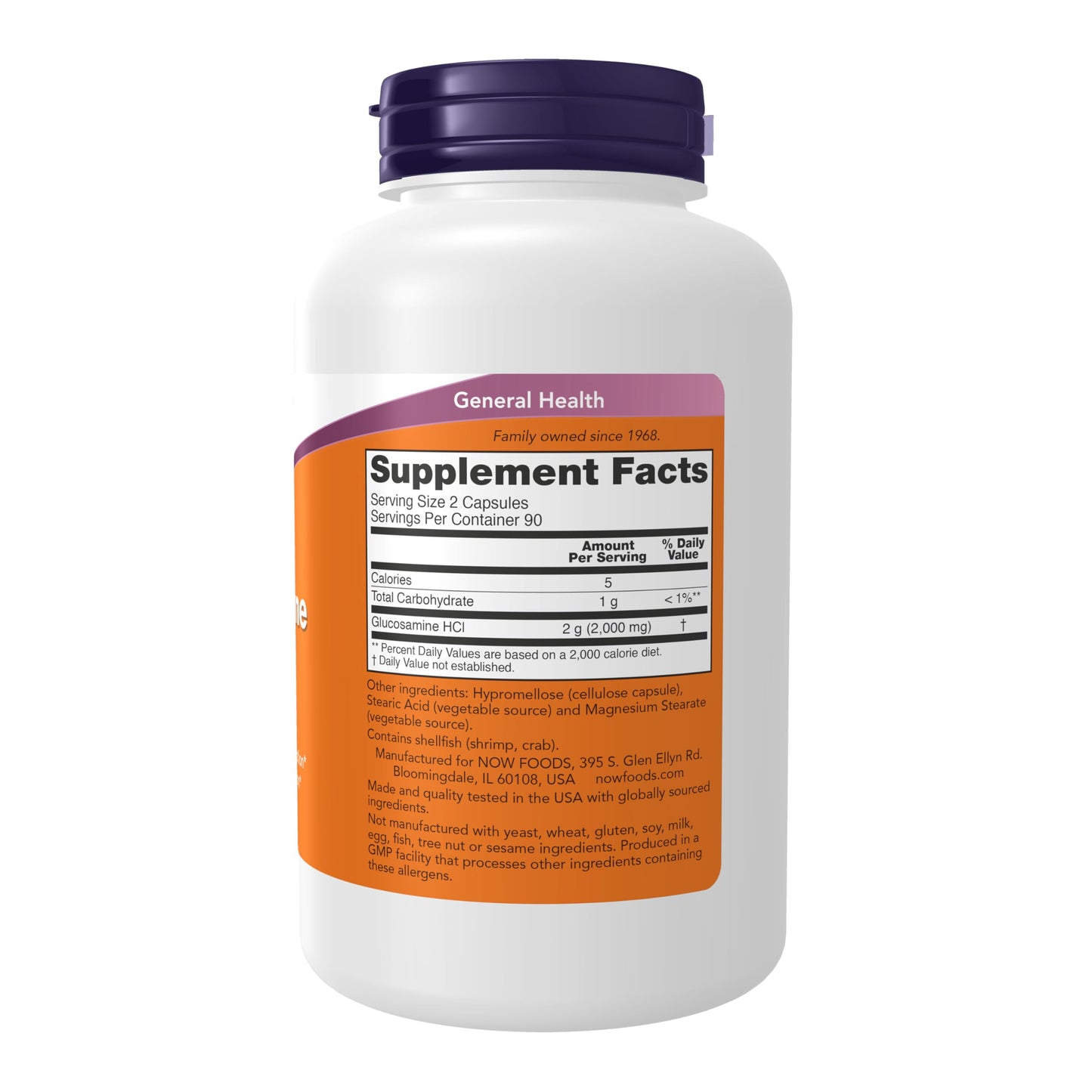NOW Foods Glucosamine 1000 Capsule, 180 Veg Capsules