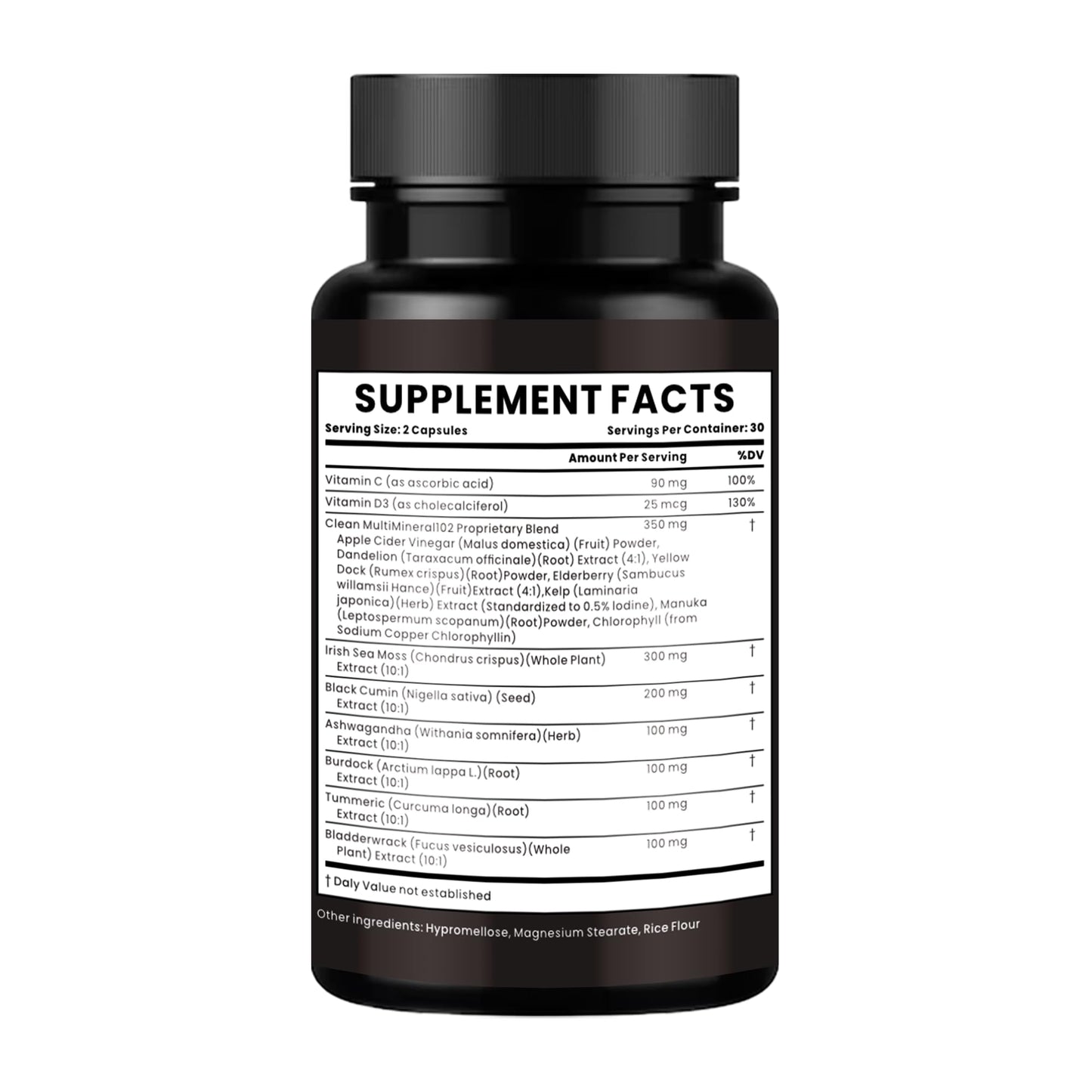 Nour Nutri Health Sea Moss & Herbal Blend Capsules, 60 Count