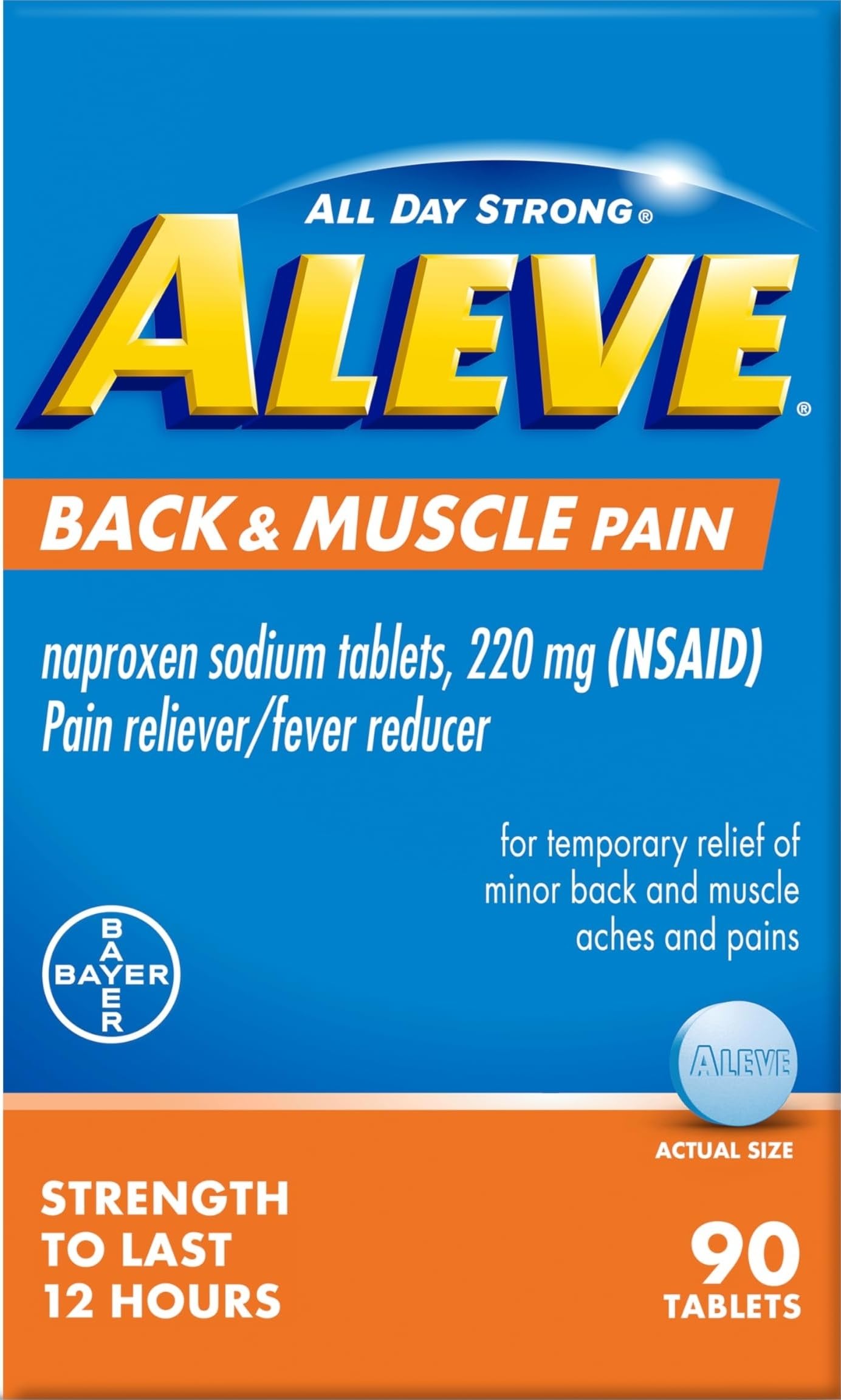 Aleve Back and Muscle Pain Tablets 90