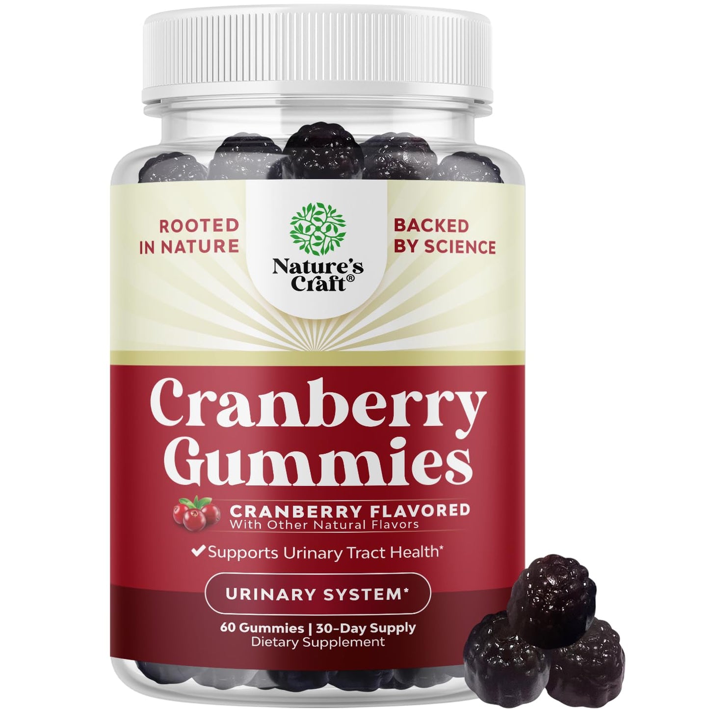 Natures Craft Cranberry Gummies, 60 Count