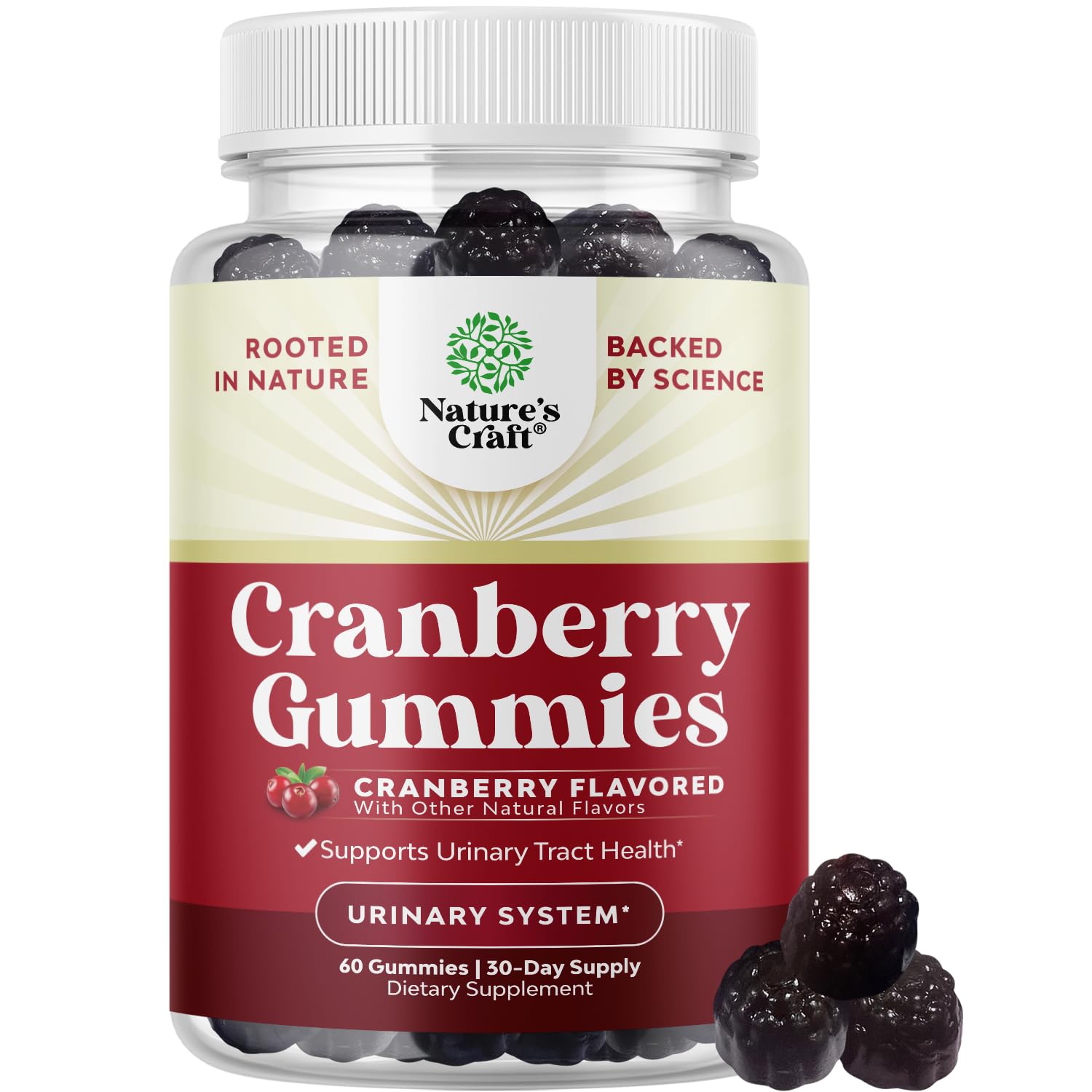 Natures Craft Cranberry Gummies, 60 Count